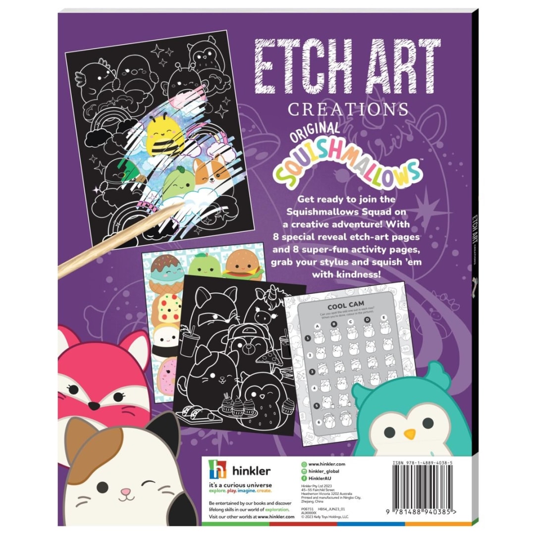 Original Squishmallows Etch Art Creations Book Kmart