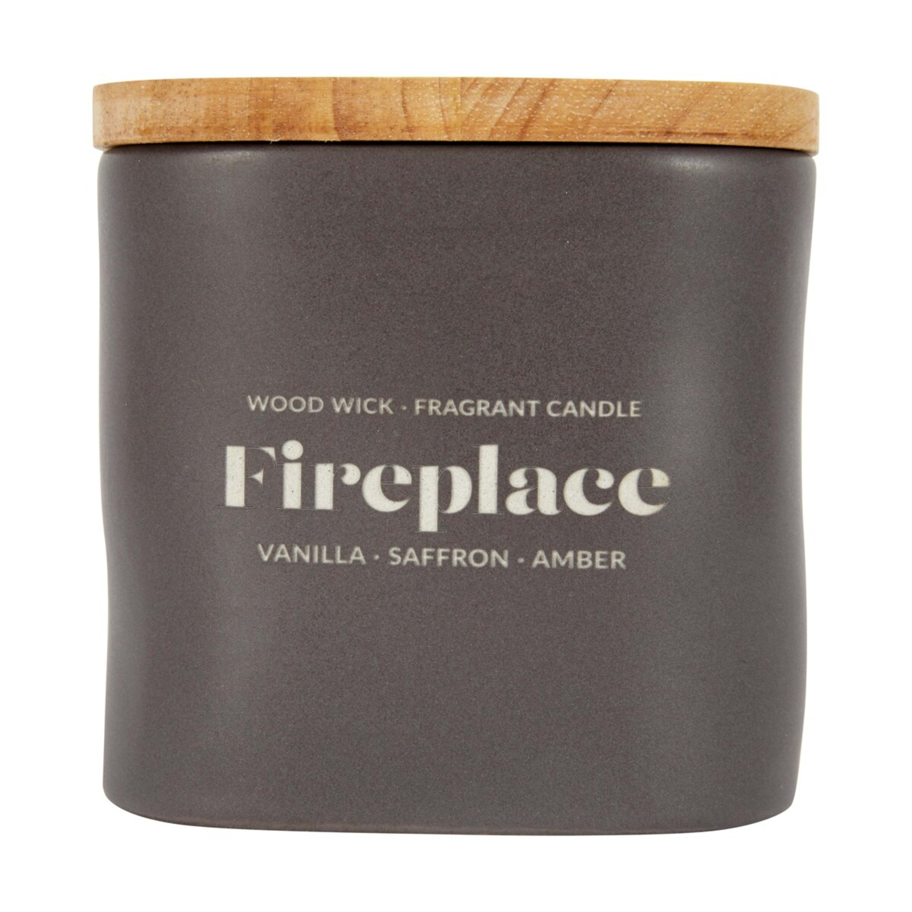 1 Fireplace Wood Lid Fragrant Candle