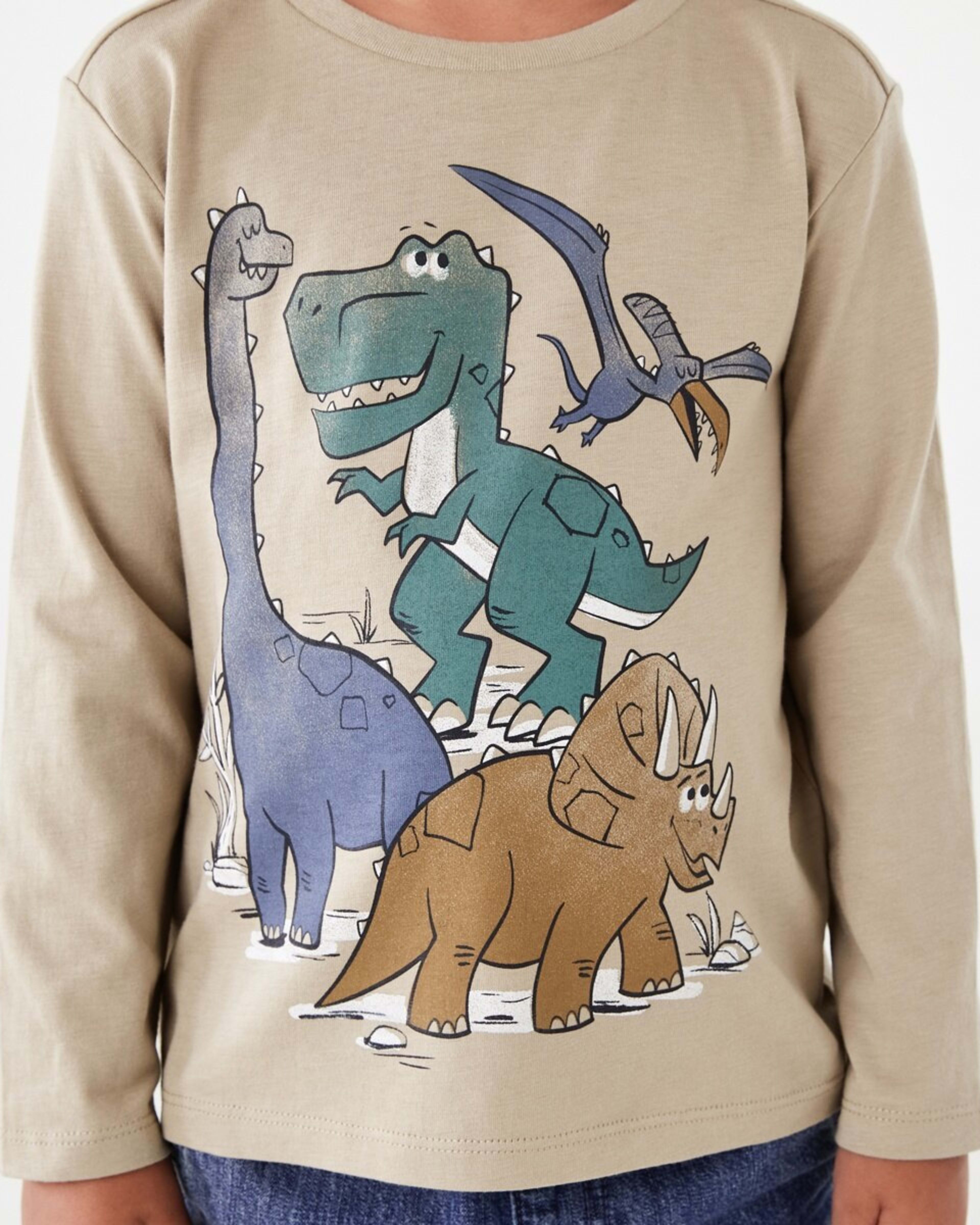 4 Long Sleeve Print T-shirt Bge Dino, 4 of 8