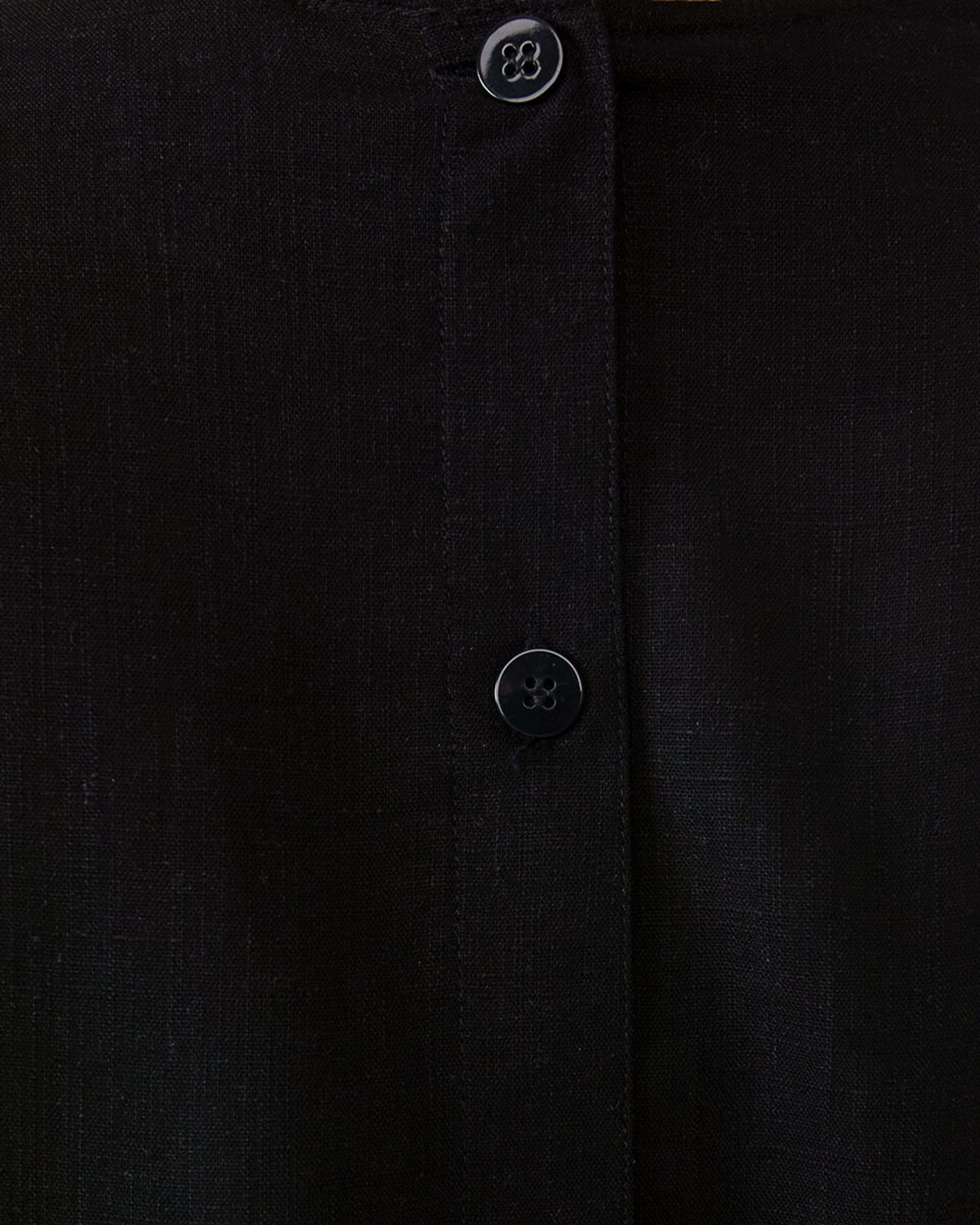 7 Curve Short Sleeve Button Back Top Black, 7 of 7