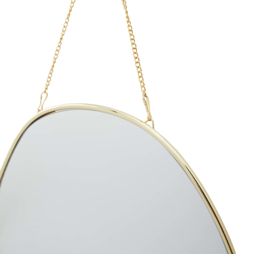 Hanging Mirror Gold Look Kmart