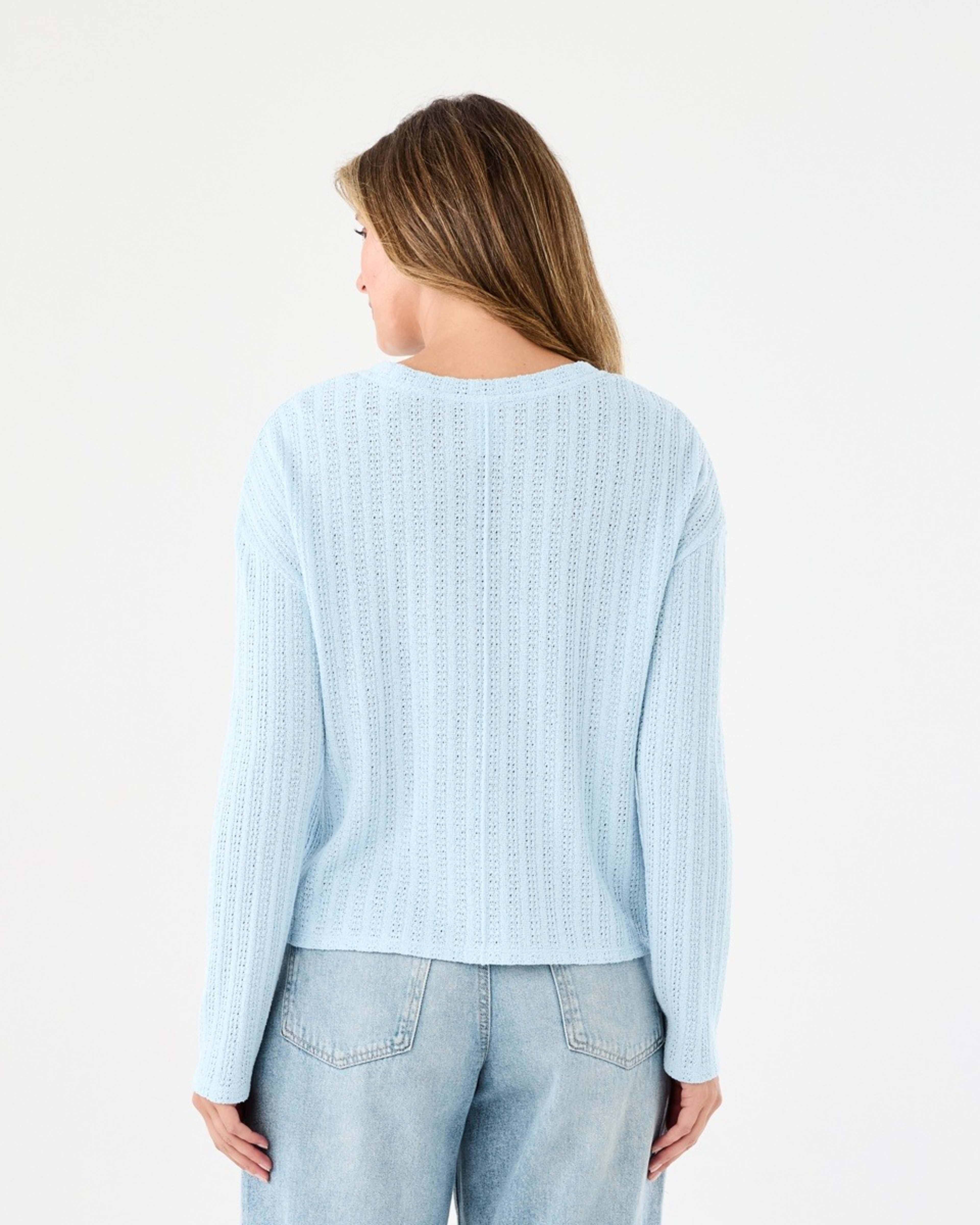 3 Long Sleeve Textured Top Blu Skyway, 3 of 6