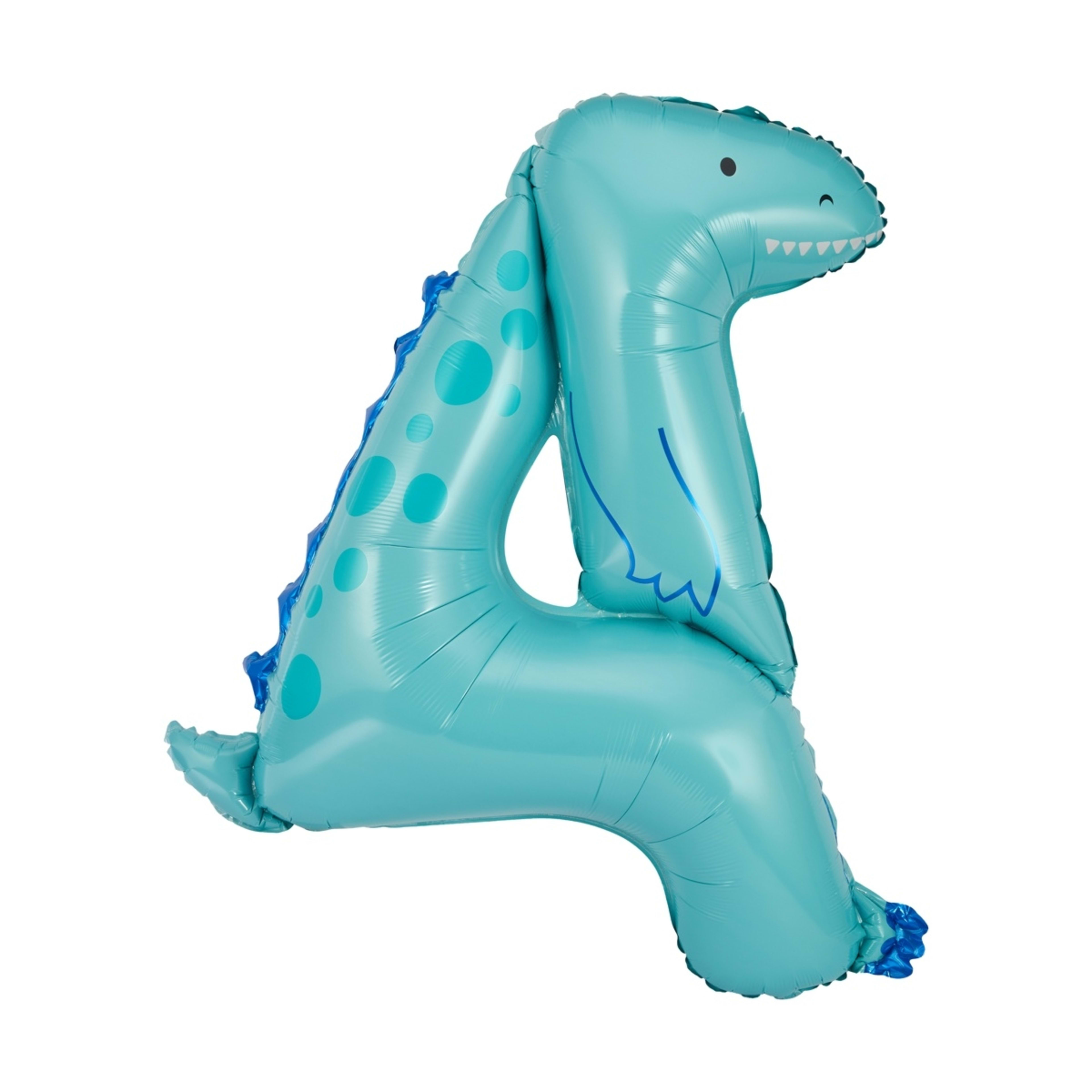 1 Dinosaur Number 4 Foil Balloon