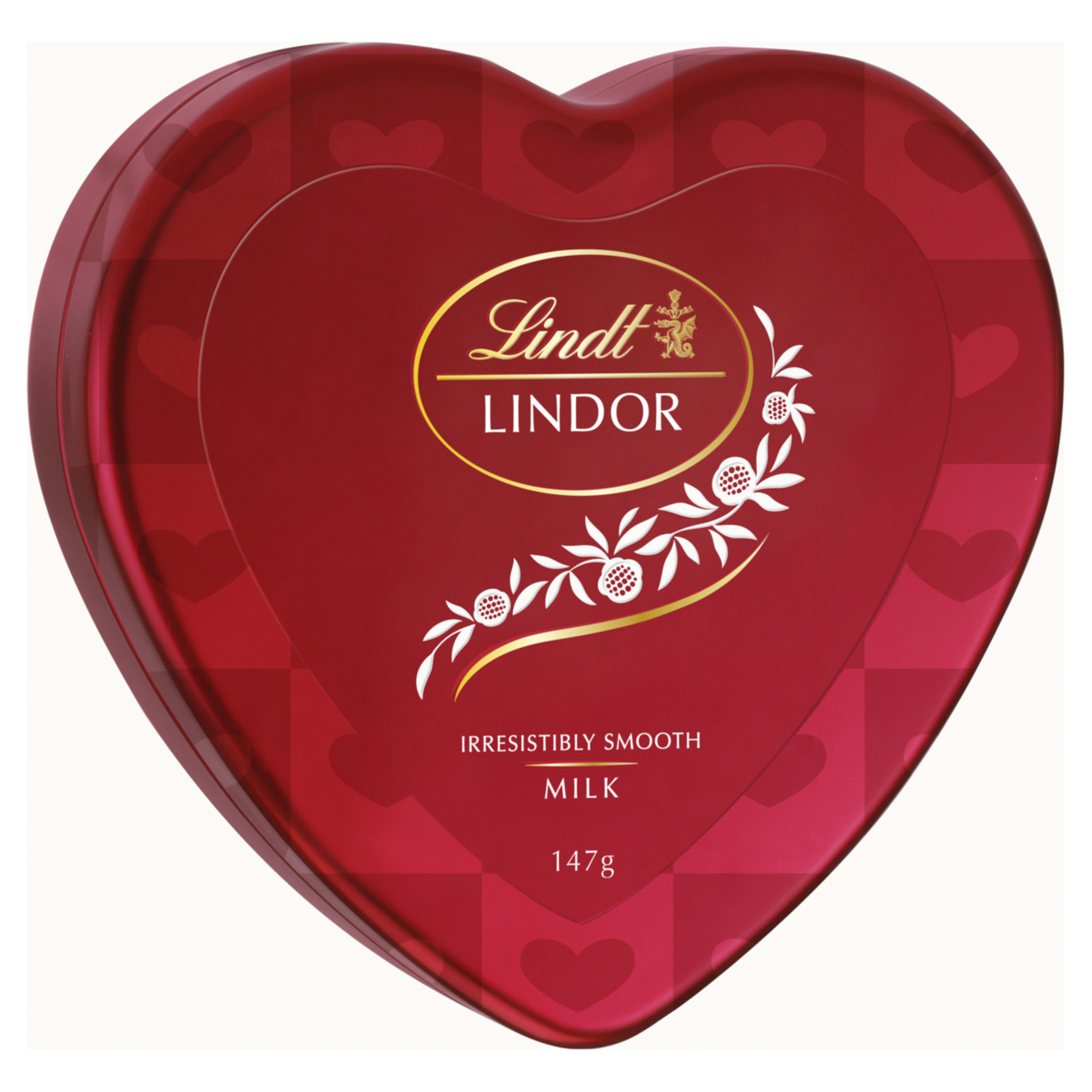 Lindt LINDOR Heart Tin Milk Chocolate147g - Kmart