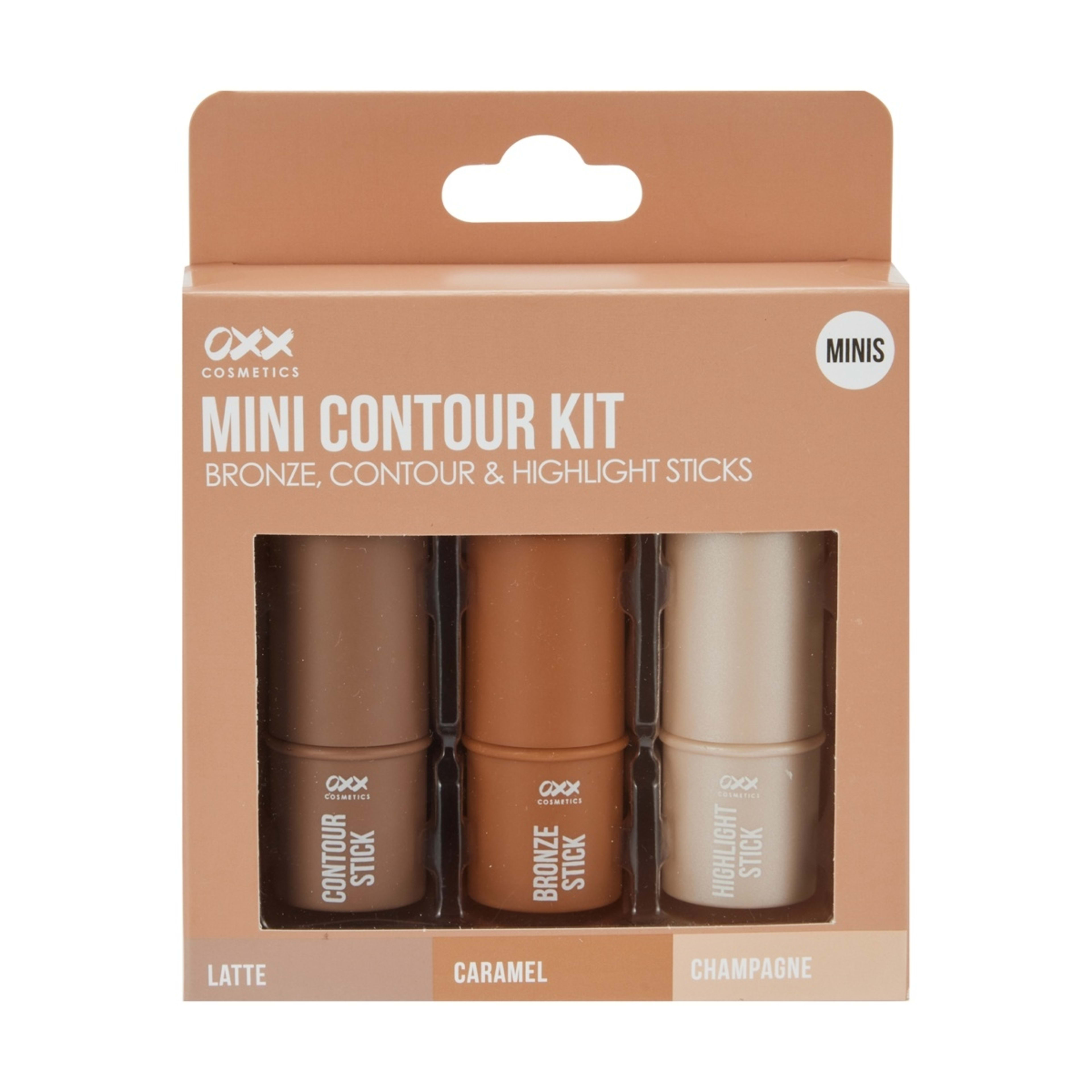 OXX Cosmetics 3 Piece Mini Contour Kit - Latte, Champagne and Caramel ...