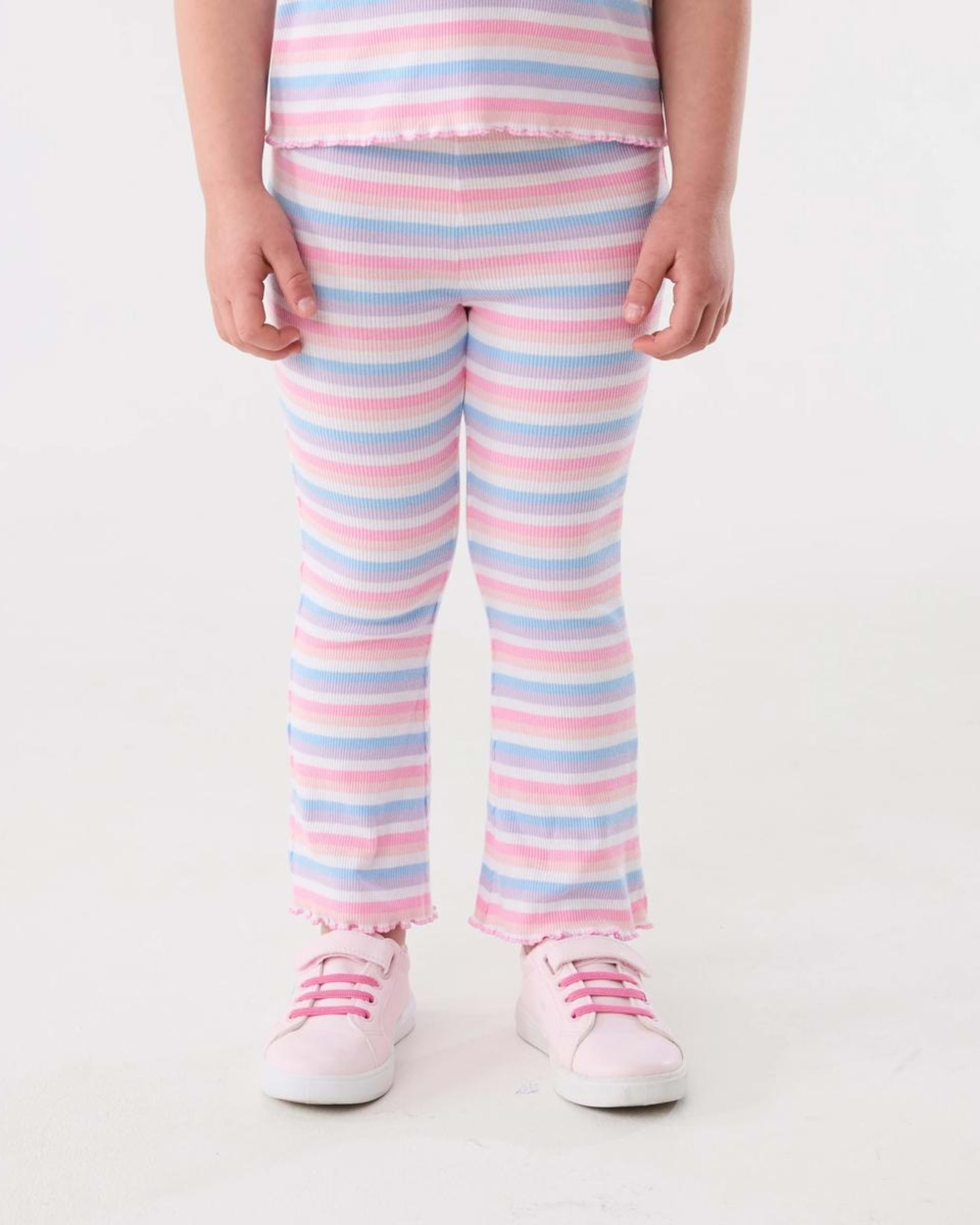 1 Rib Flare Leggings VIVID STRIPE MULTI