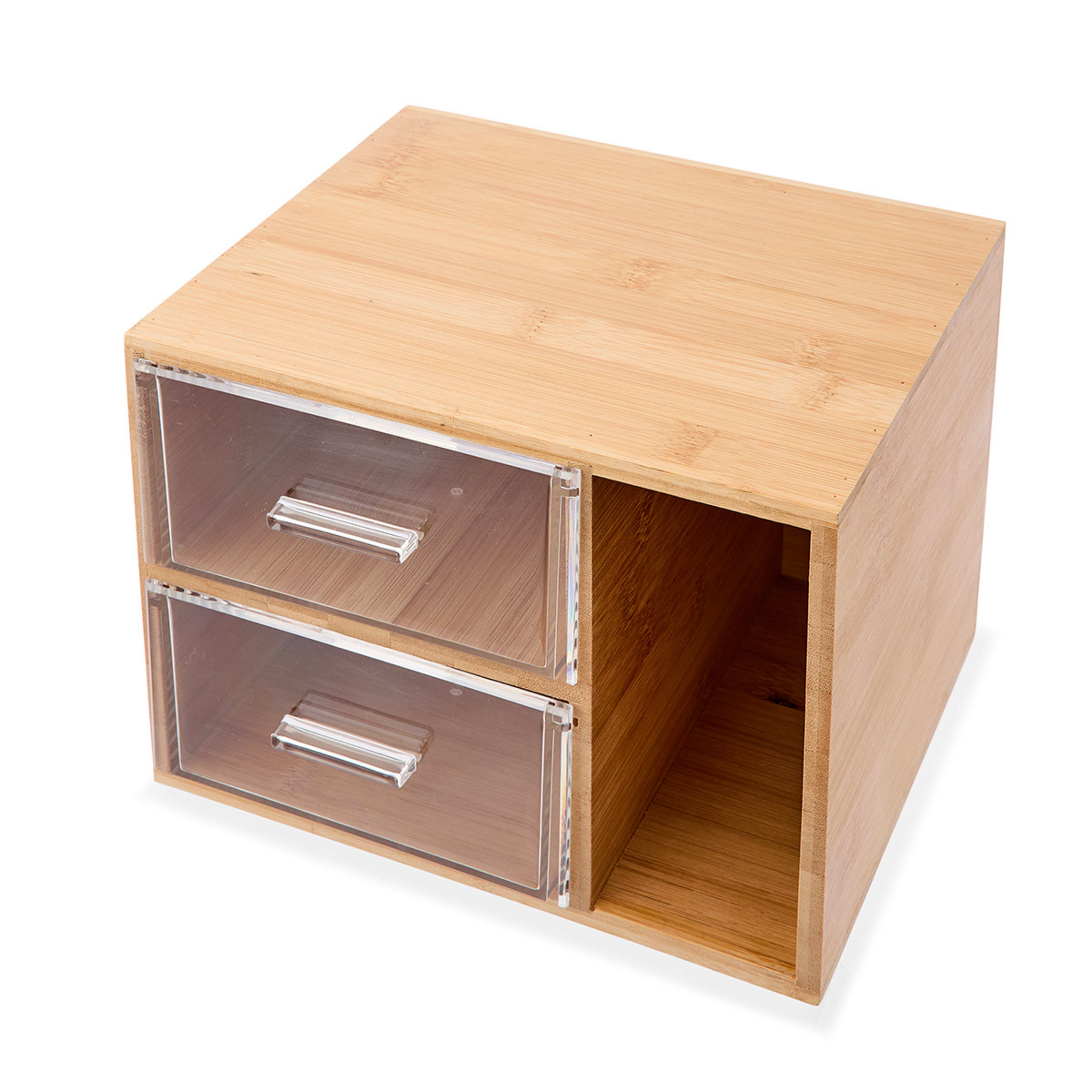 7 Bamboo and Plastic Square 2 Drawers, 7 of 8