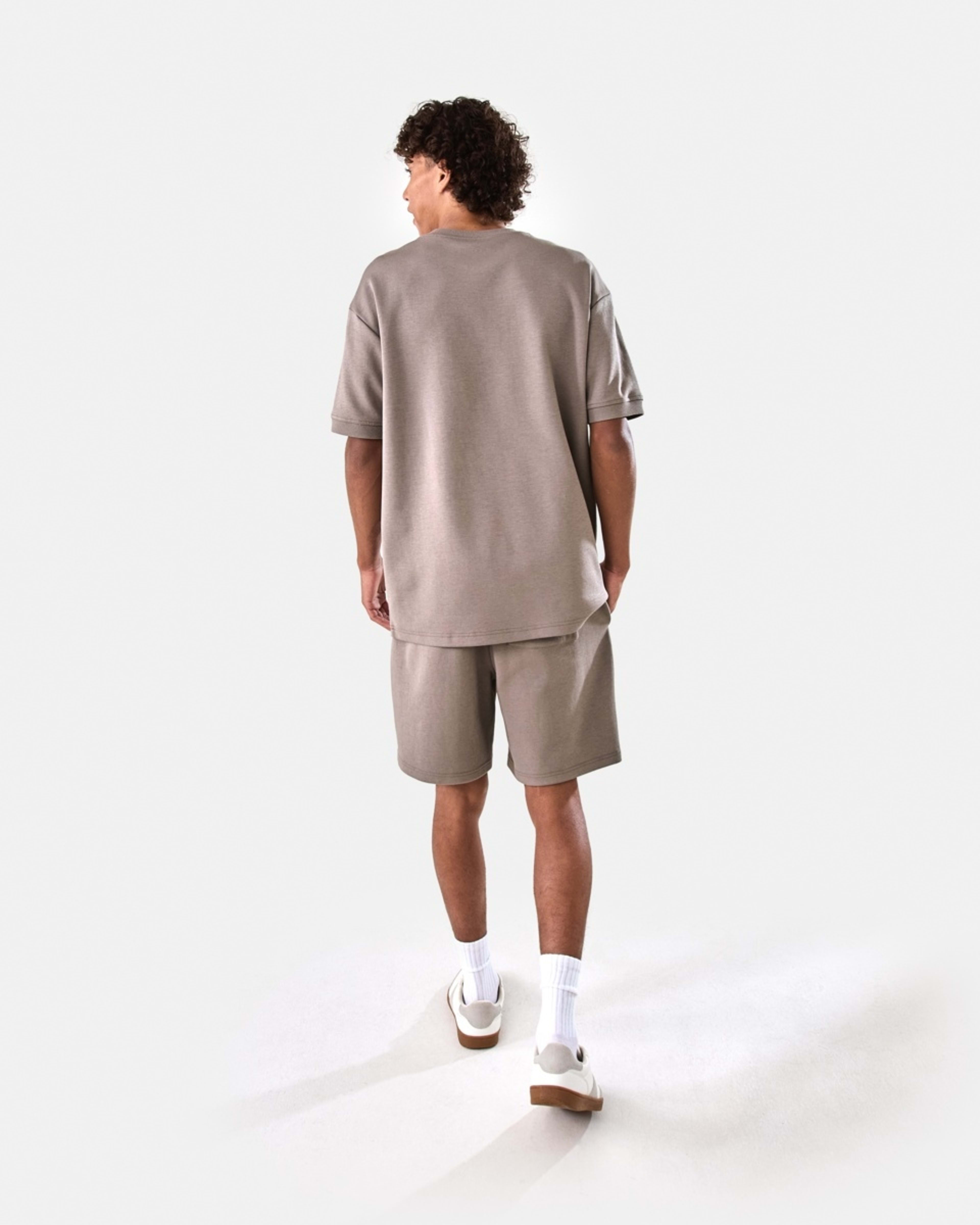 4 Elastic Waist Interlock Knit Shorts DRIFT BROWN, 4 of 7