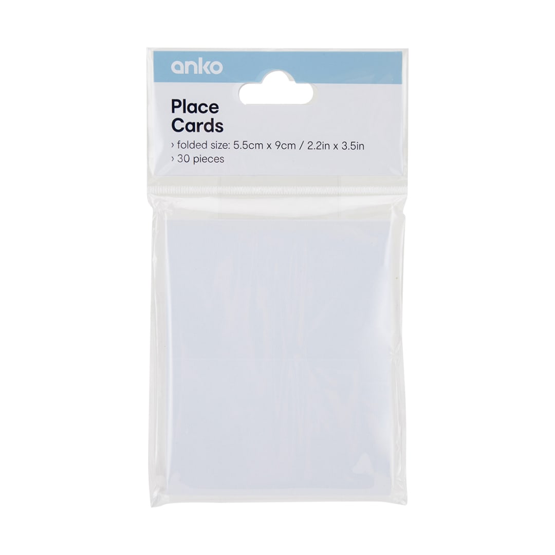 30 Pack Place Cards White Kmart