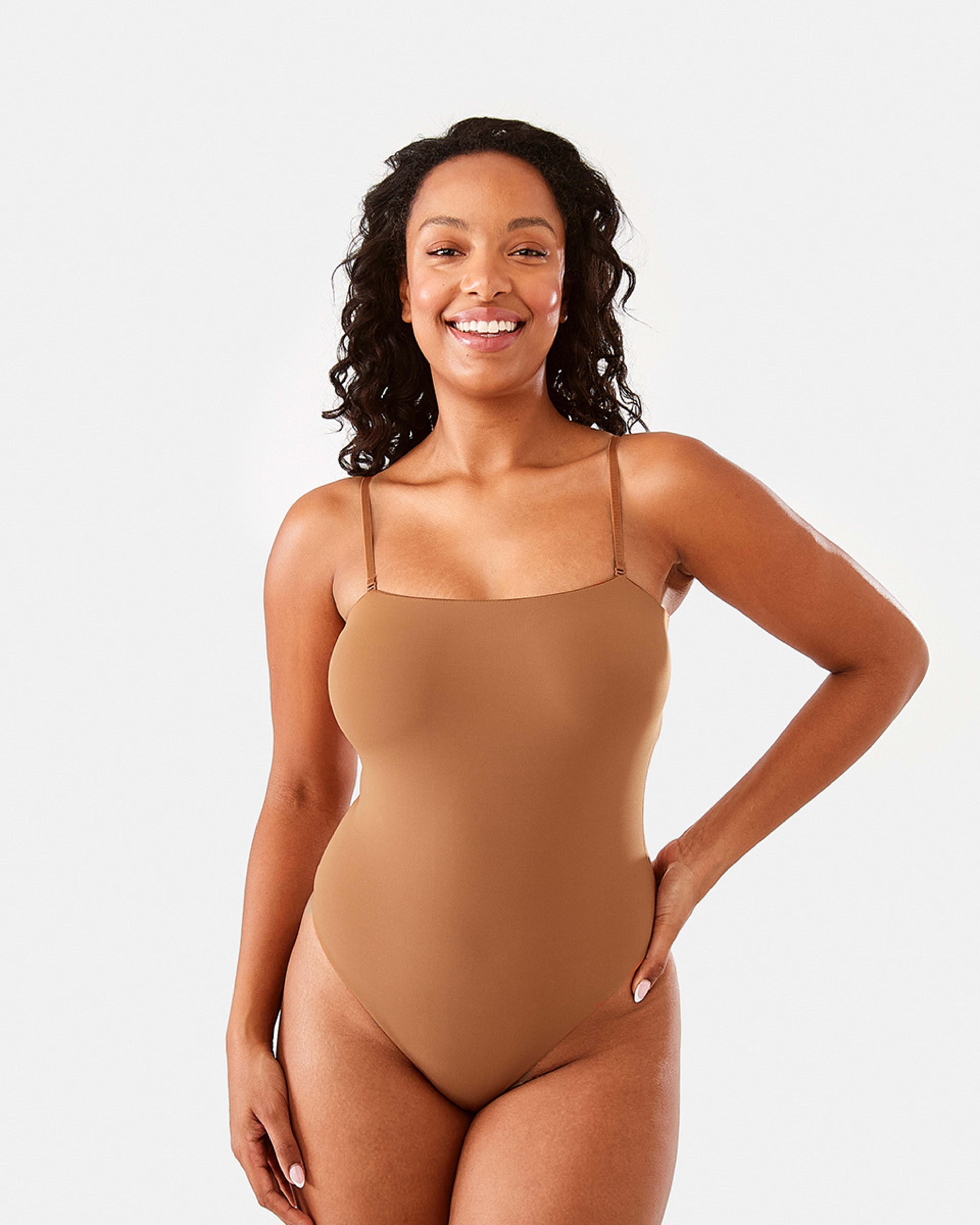 2 Supersoft Bandeau Bodysuit Brnz Brown, 2 of 5