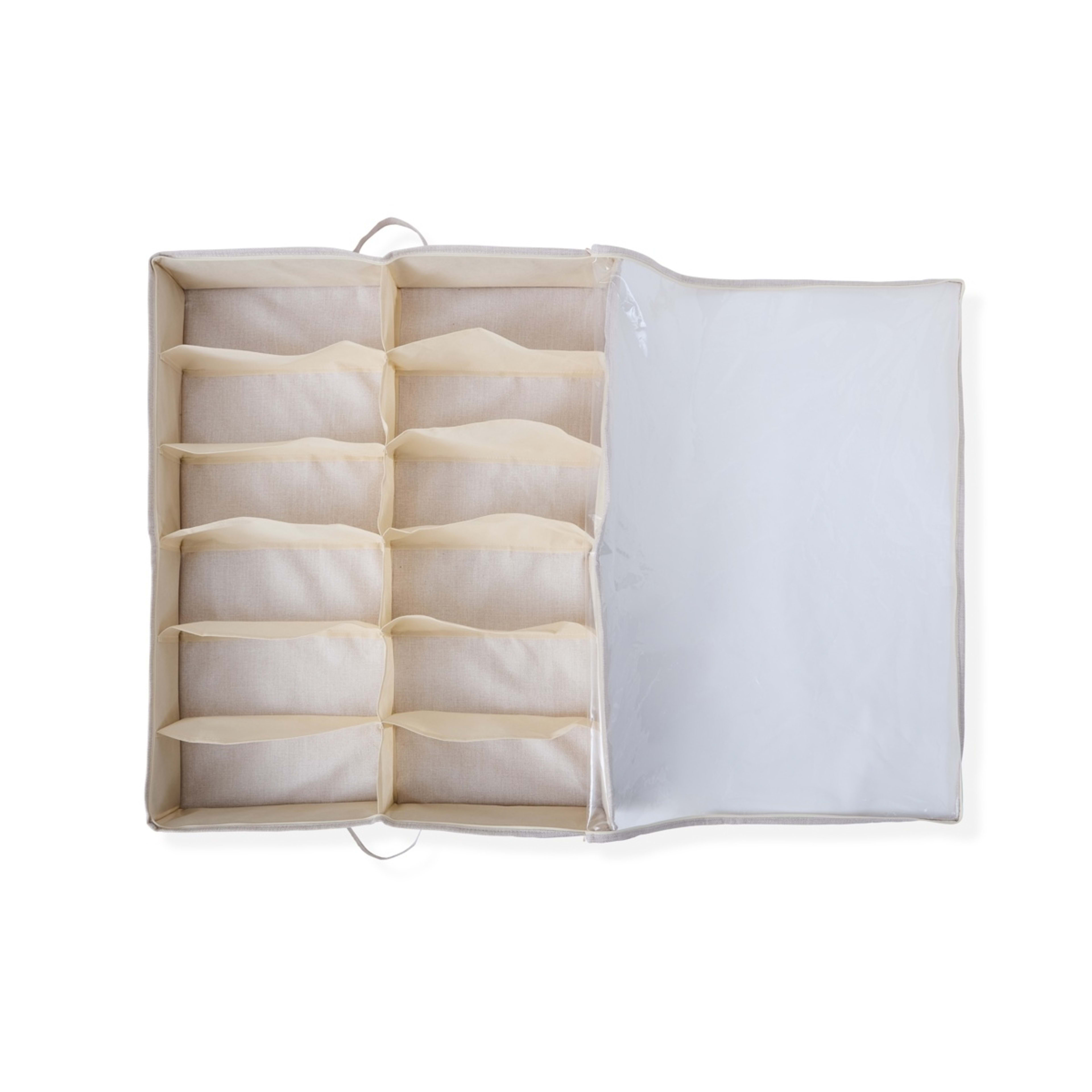 6 Linen Look Underbed Shoe Storage, 6 of 7