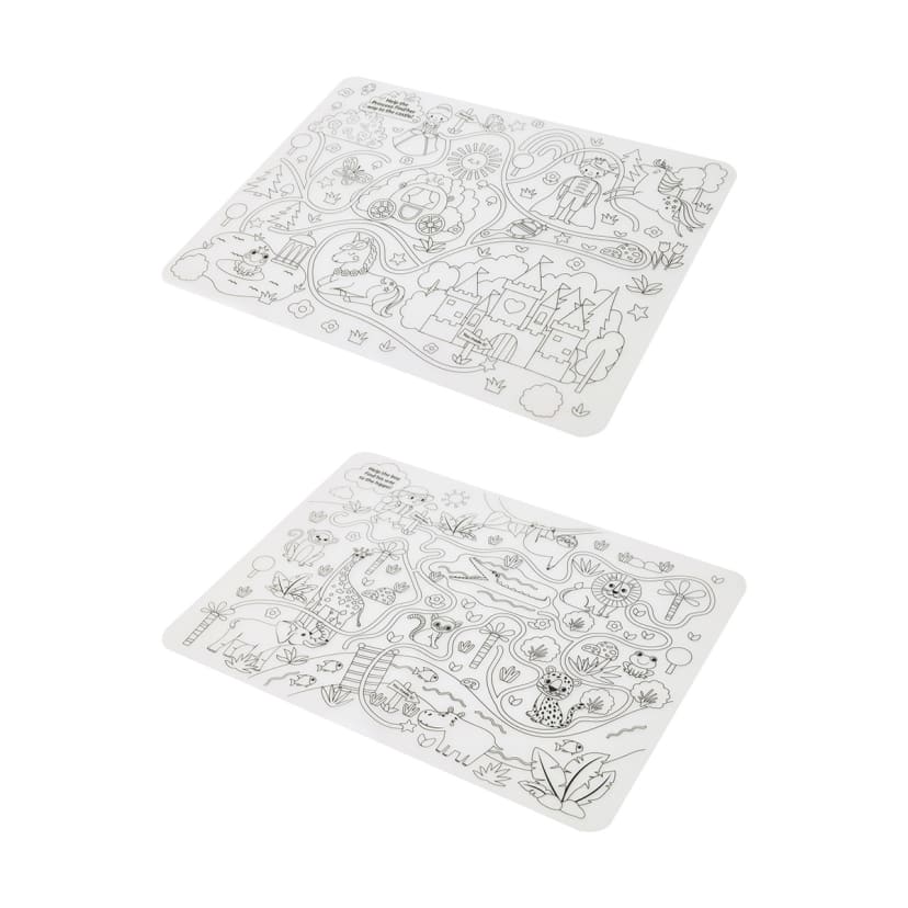 9 Pack Colour in Washable Silicone Placemat Assorted Kmart NZ