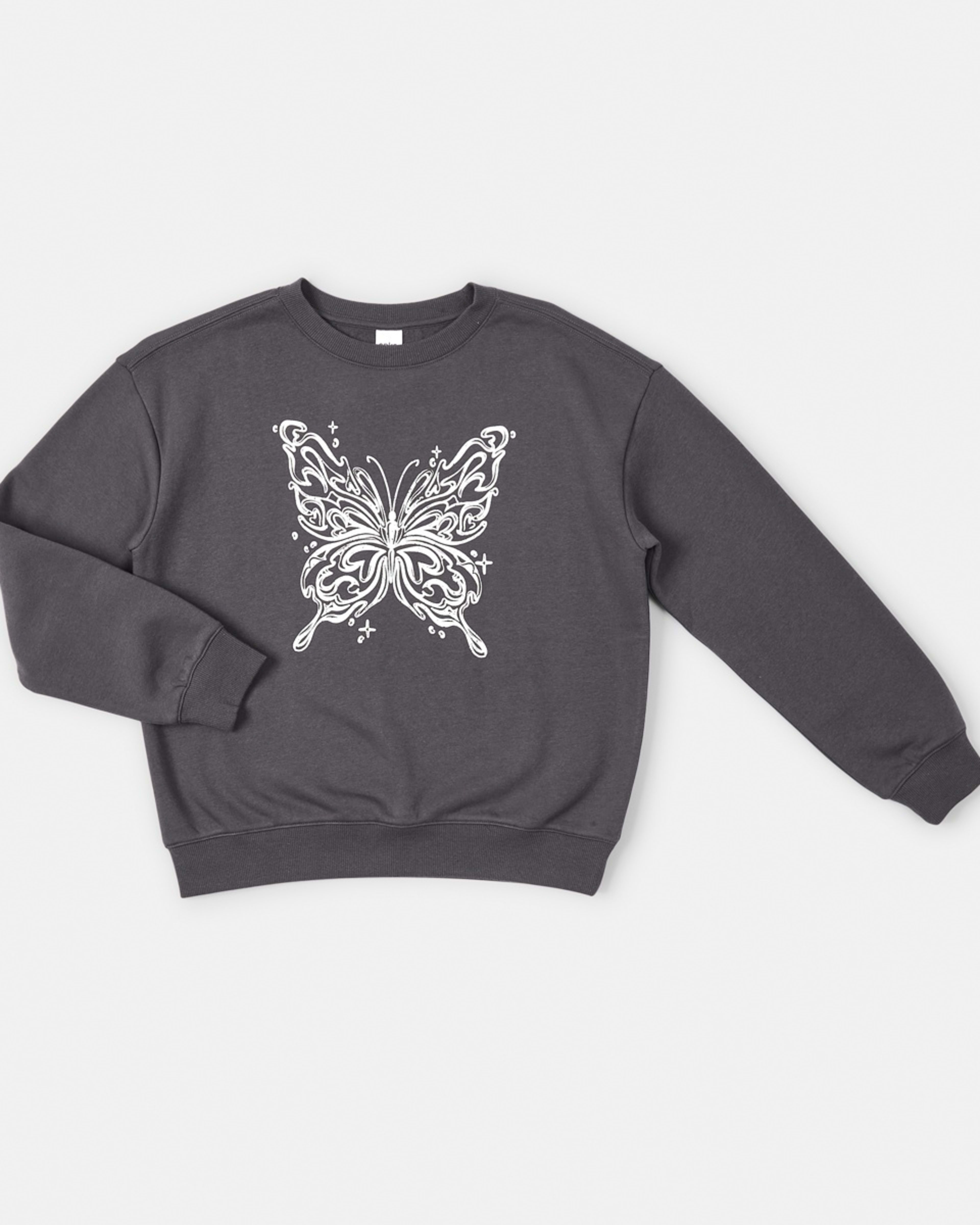 7 Print Crew Neck Sweatshirt Butterfly, 7 of 8