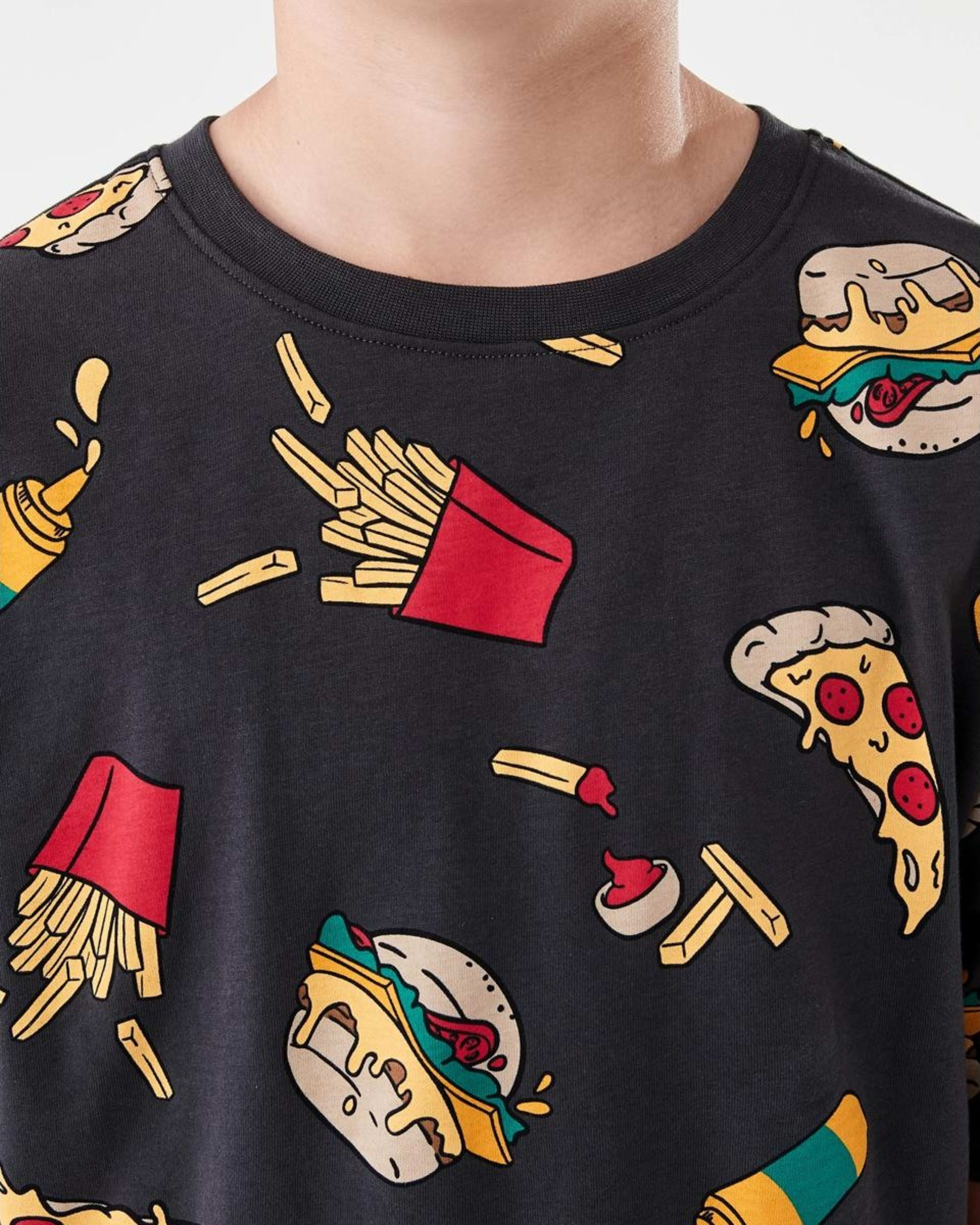 4 Short Sleeve Jersey Pyjama Set FAST FOOD, 4 of 6