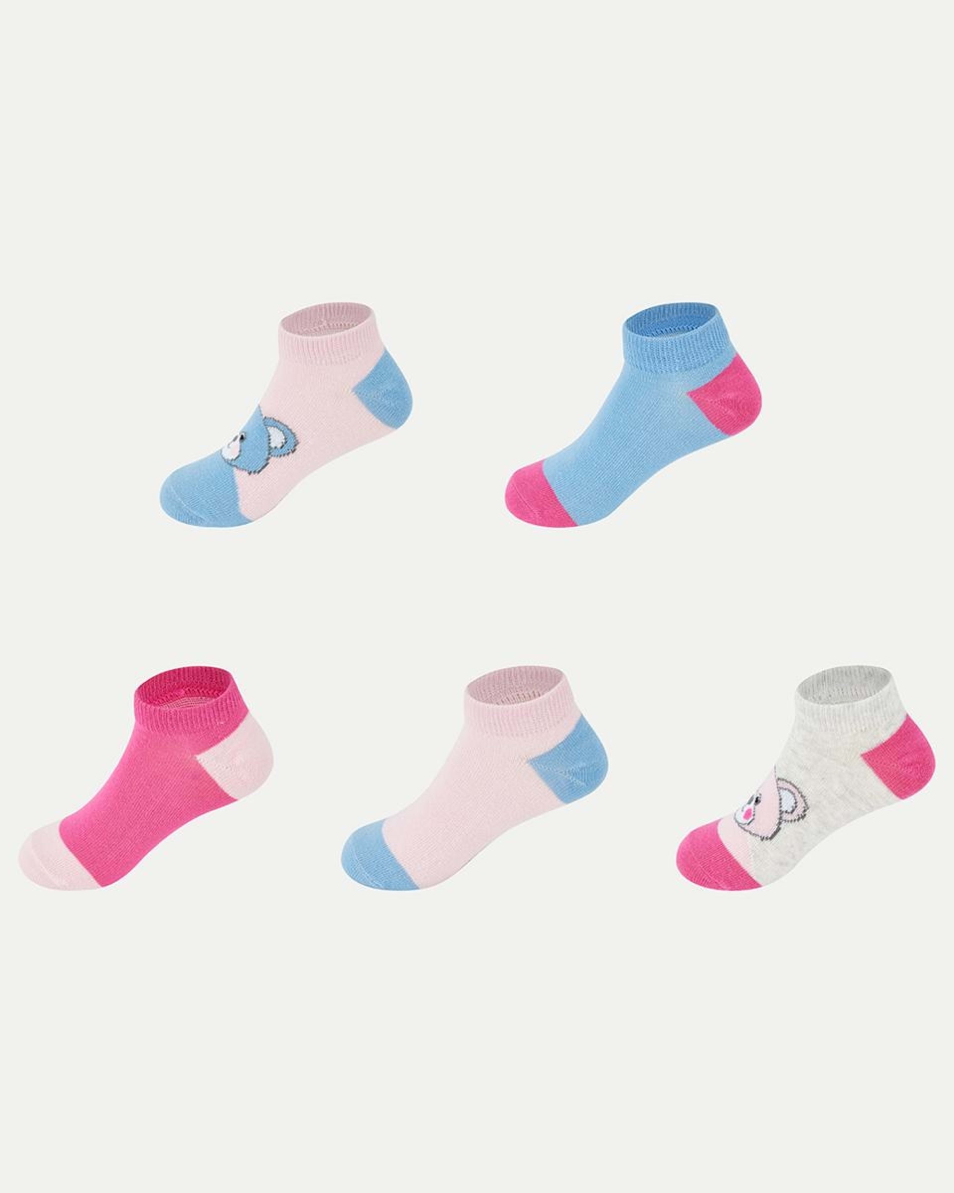 1 5 Pack Low Cut Socks Bear