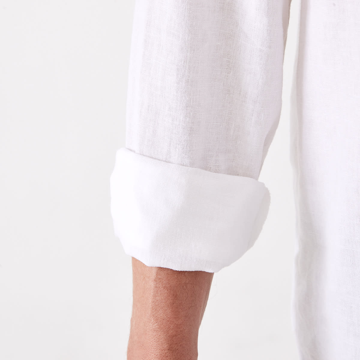 Long Sleeve Solid Linen Blend Shirt Kmart