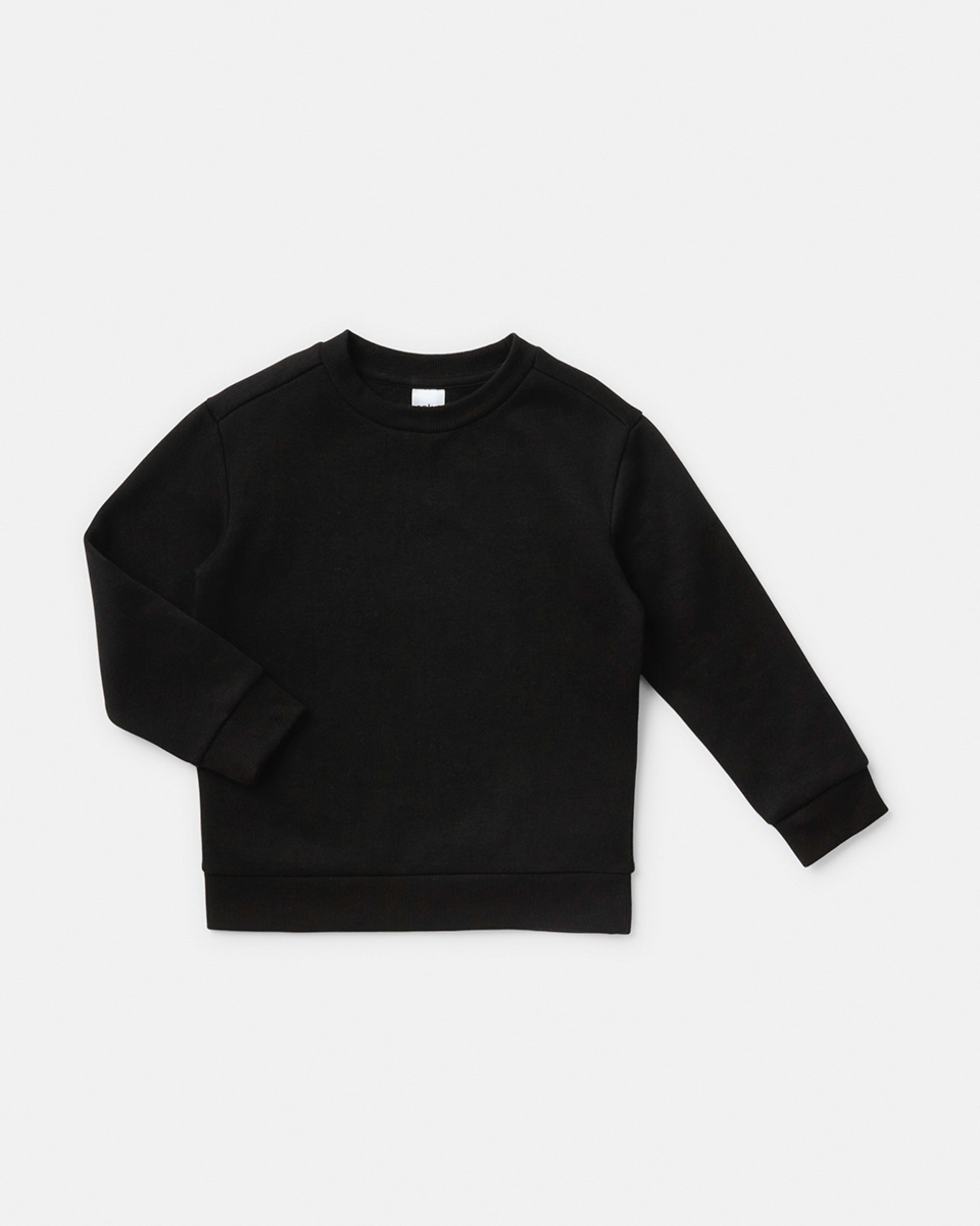 7 Basic Crew Neck Sweatshirt Black, 7 of 8