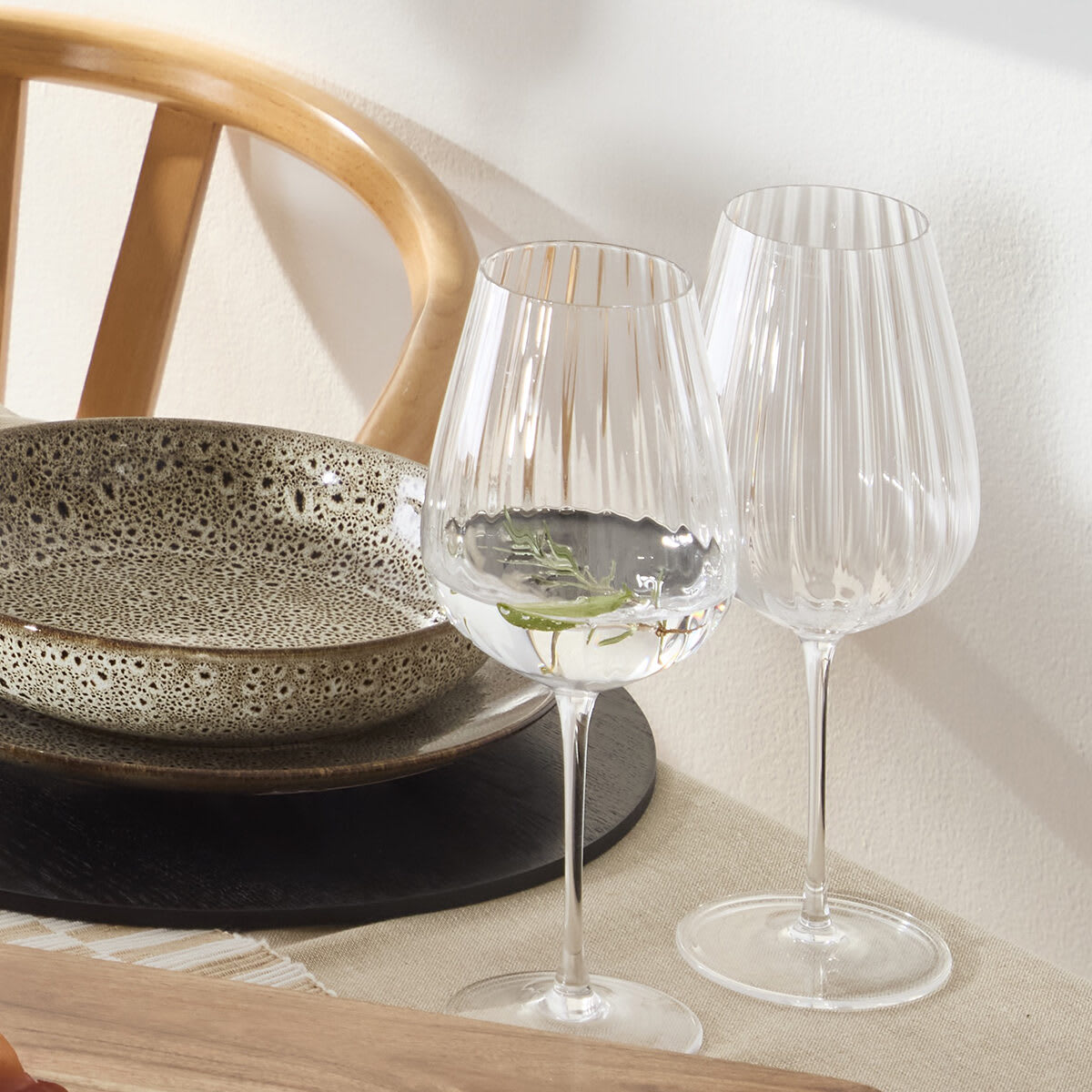 4 Ripple Wine Glasses Kmart