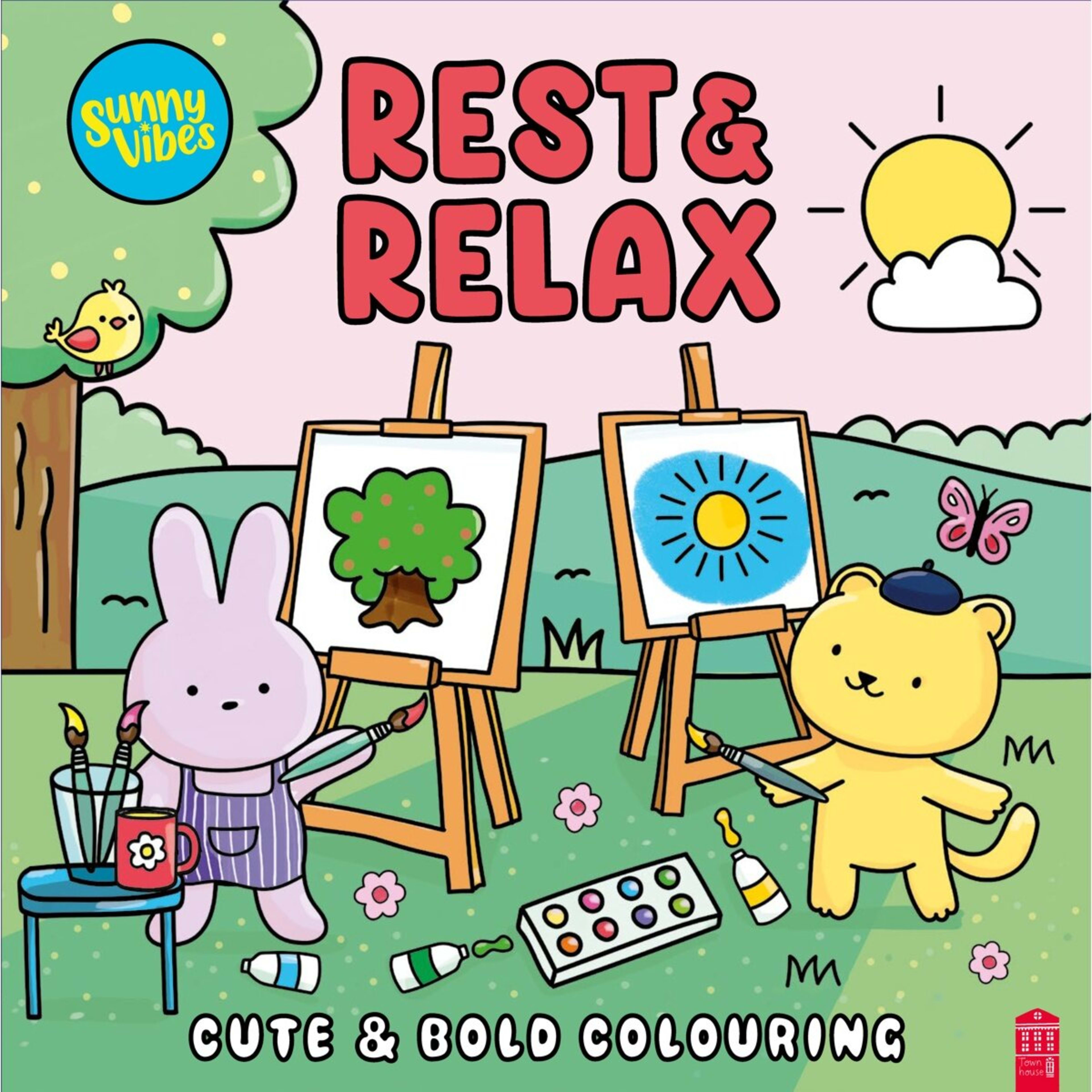 1 Sunny Vibes Rest & Relax Cute & Bold Colouring Book