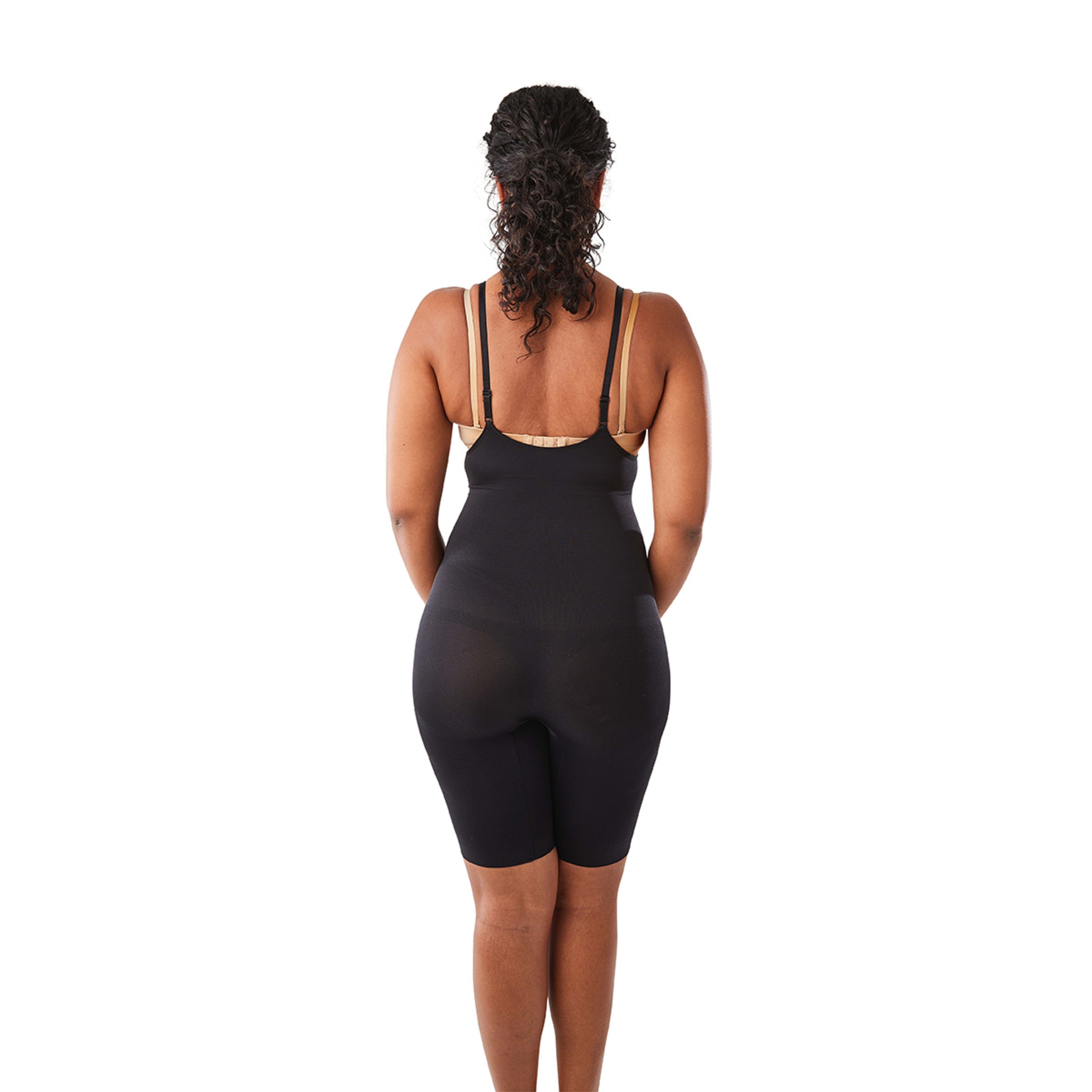 4 Seamfree Under Bust Long Leg Bodysuit Black, 4 of 8