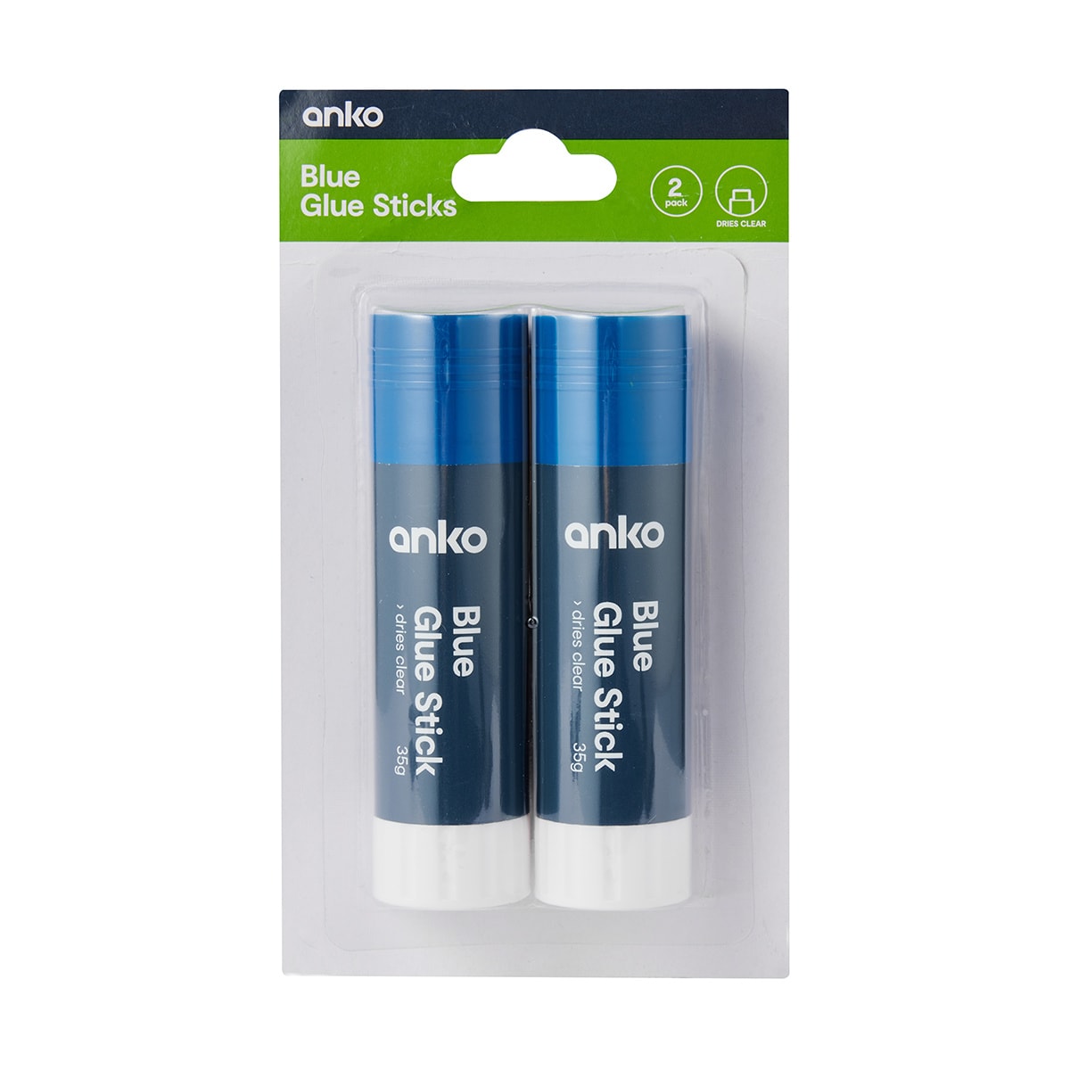 2 Pack Blue Glue Sticks Kmart