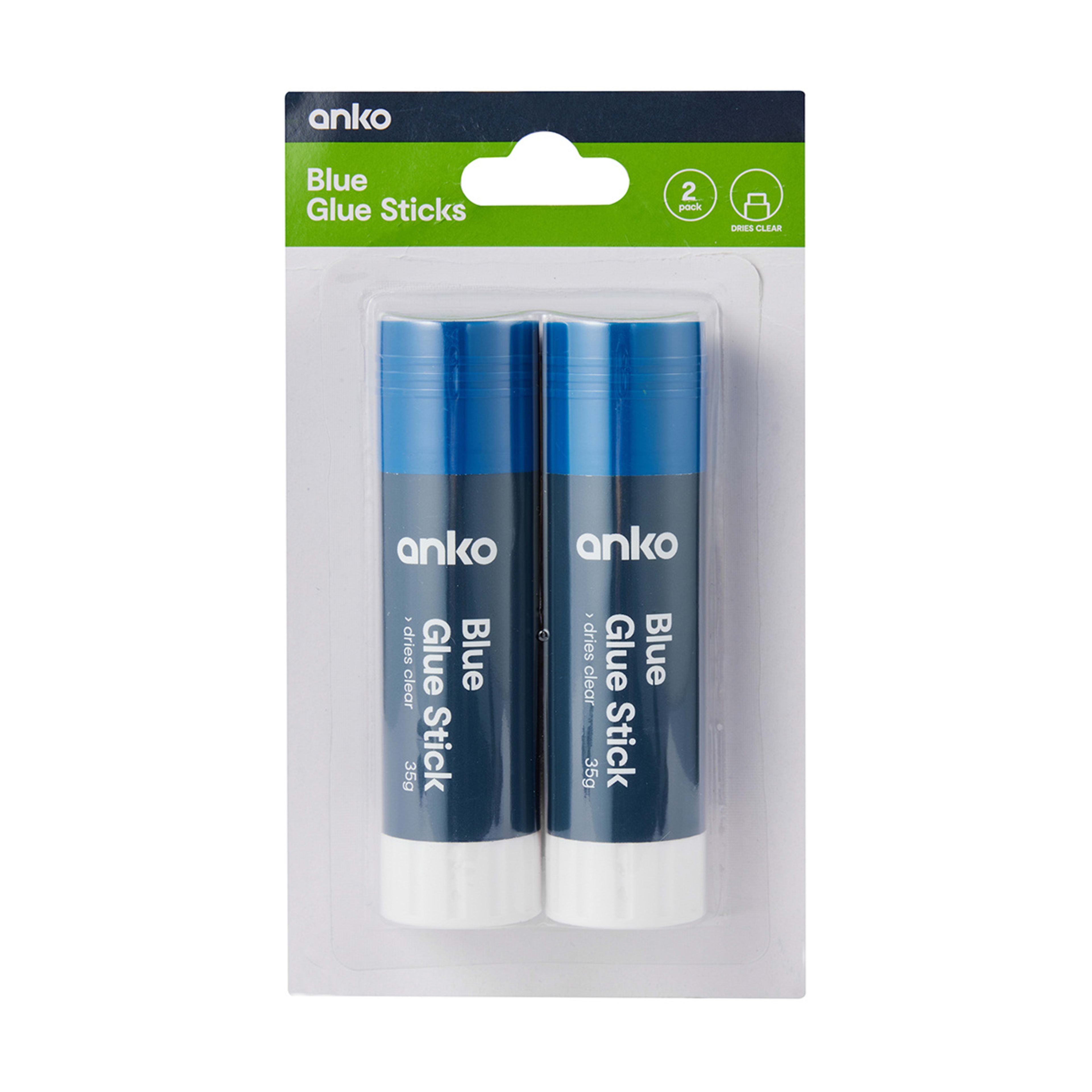 2 Pack Blue Glue Sticks Kmart