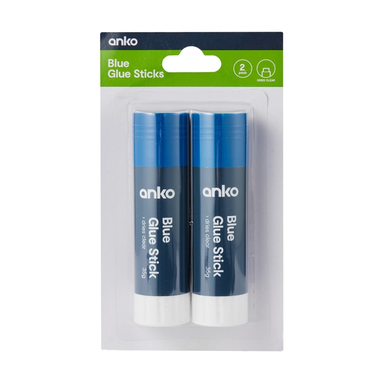 2 Pack Blue Glue Sticks Kmart