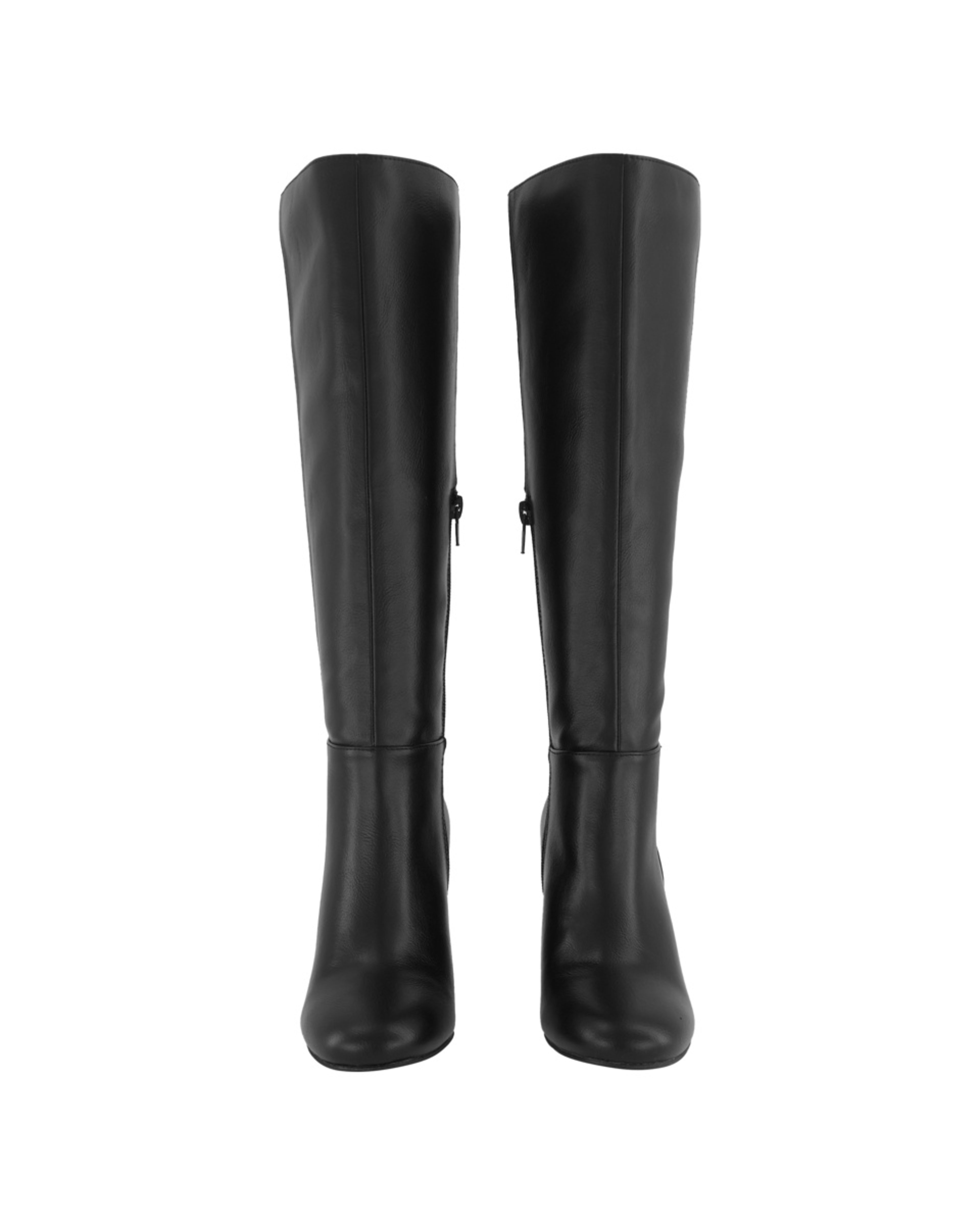 2 Knee High Heeled Boots Black, 2 of 4