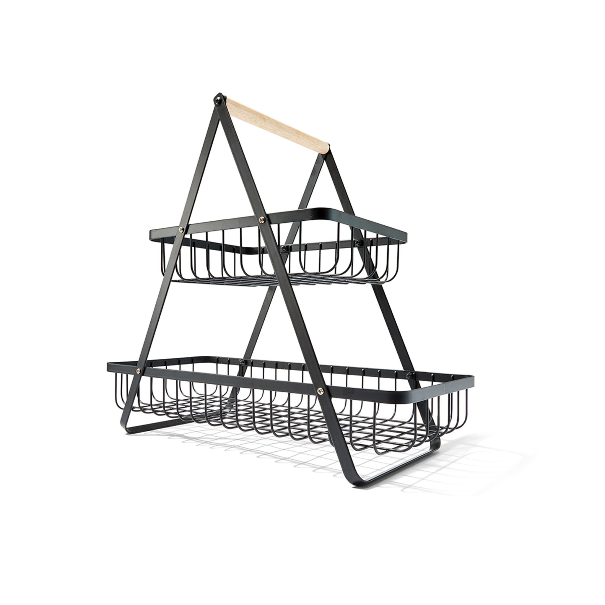 Wire and Wood 2 Tier Basket Kmart NZ