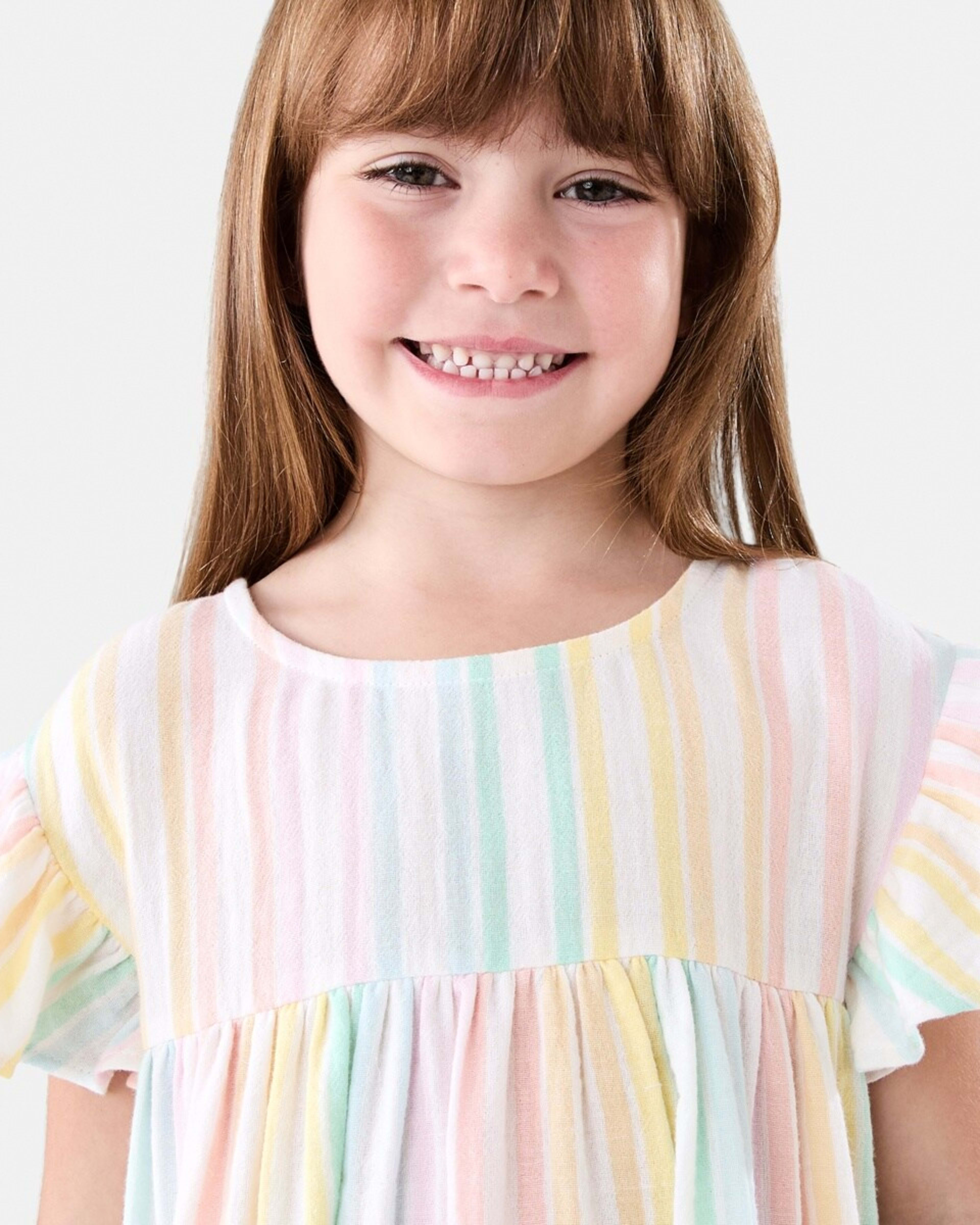 3 Woven Dress MULTI RAINBOW STRIPES WHITE, 3 of 7