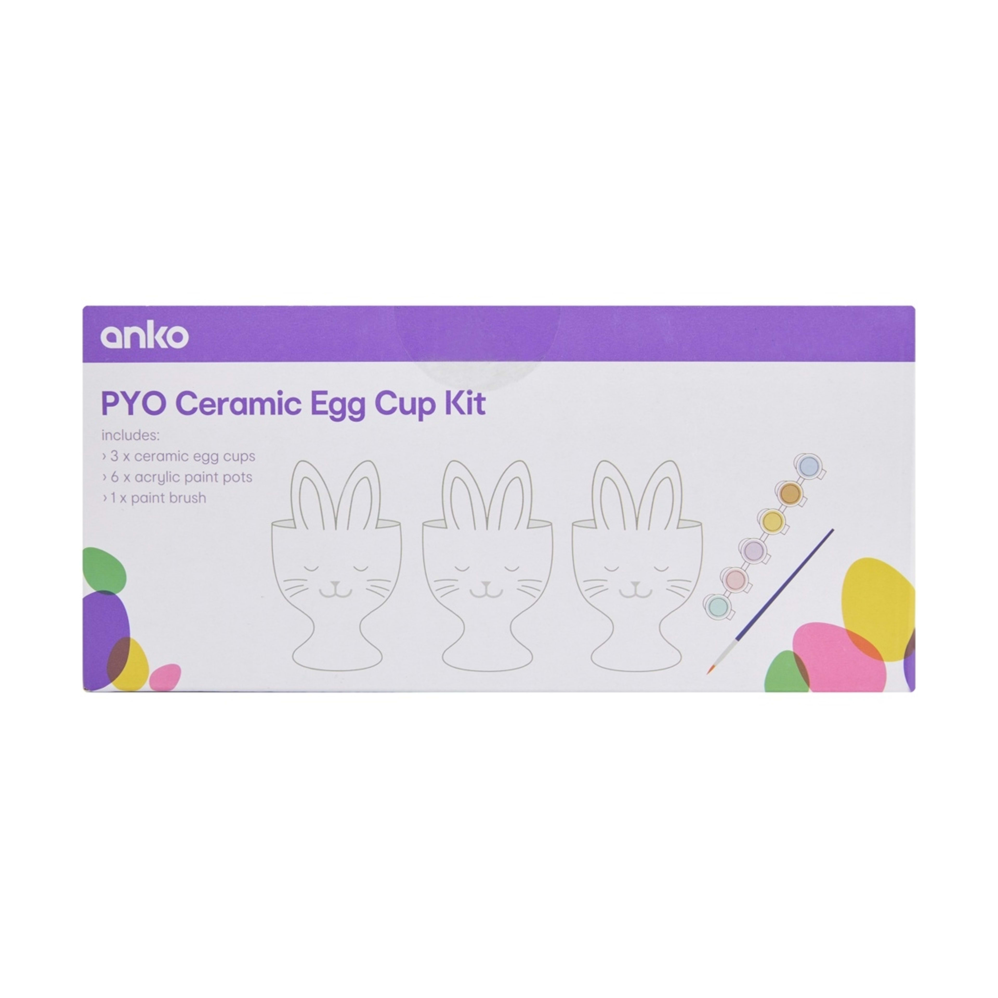 10 Paint Your Own Ceramic Egg Cup Kit, 10 of 10