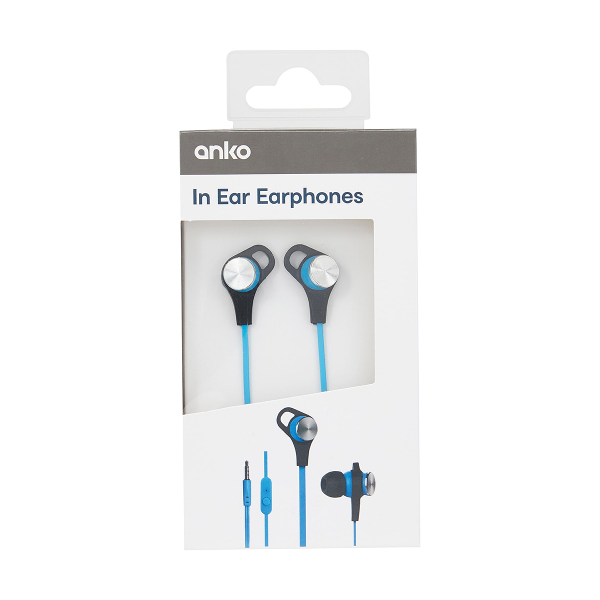 In Ear Earphones Blue Kmart
