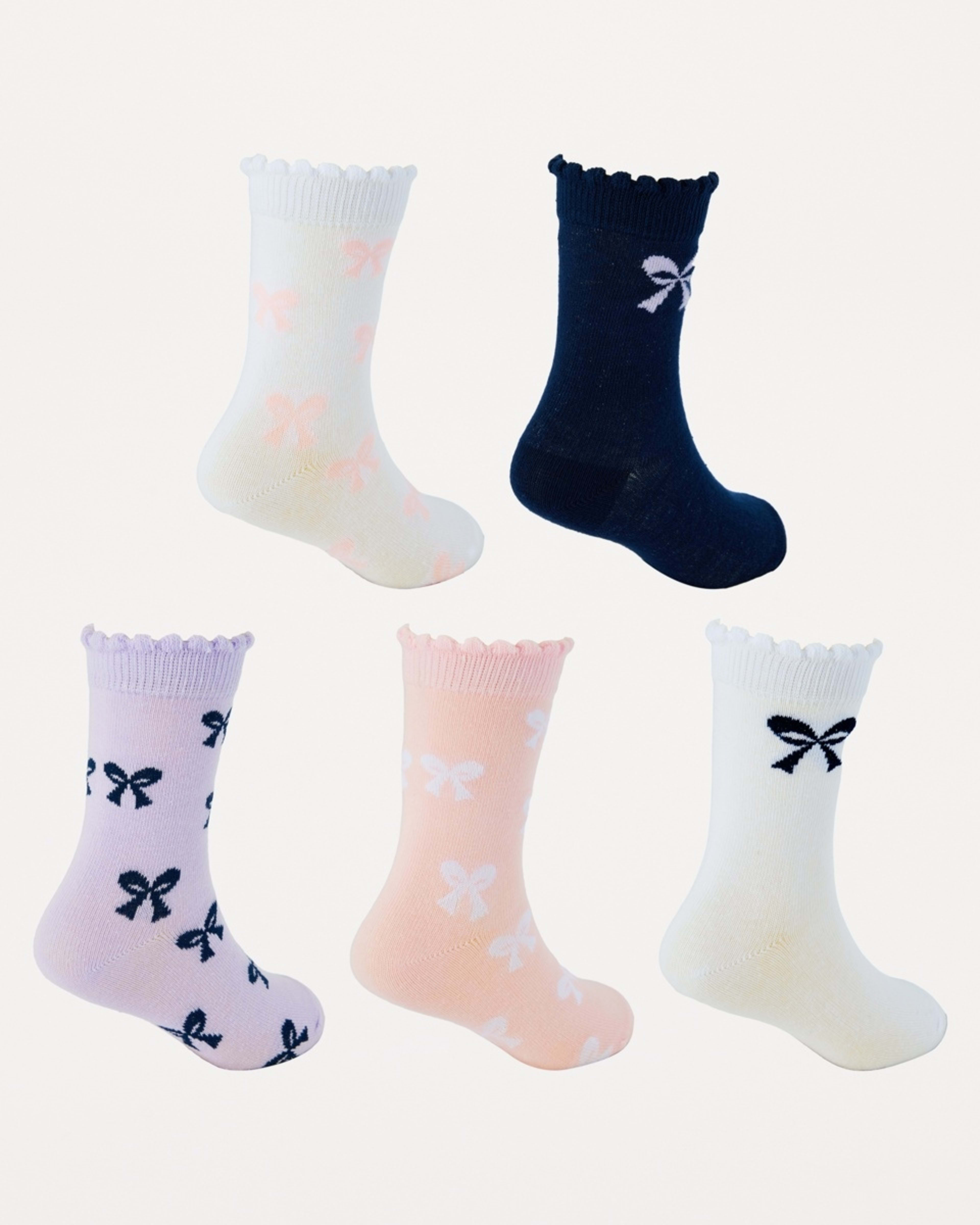 2 5 Pack Crew Socks BOWS, 2 of 3