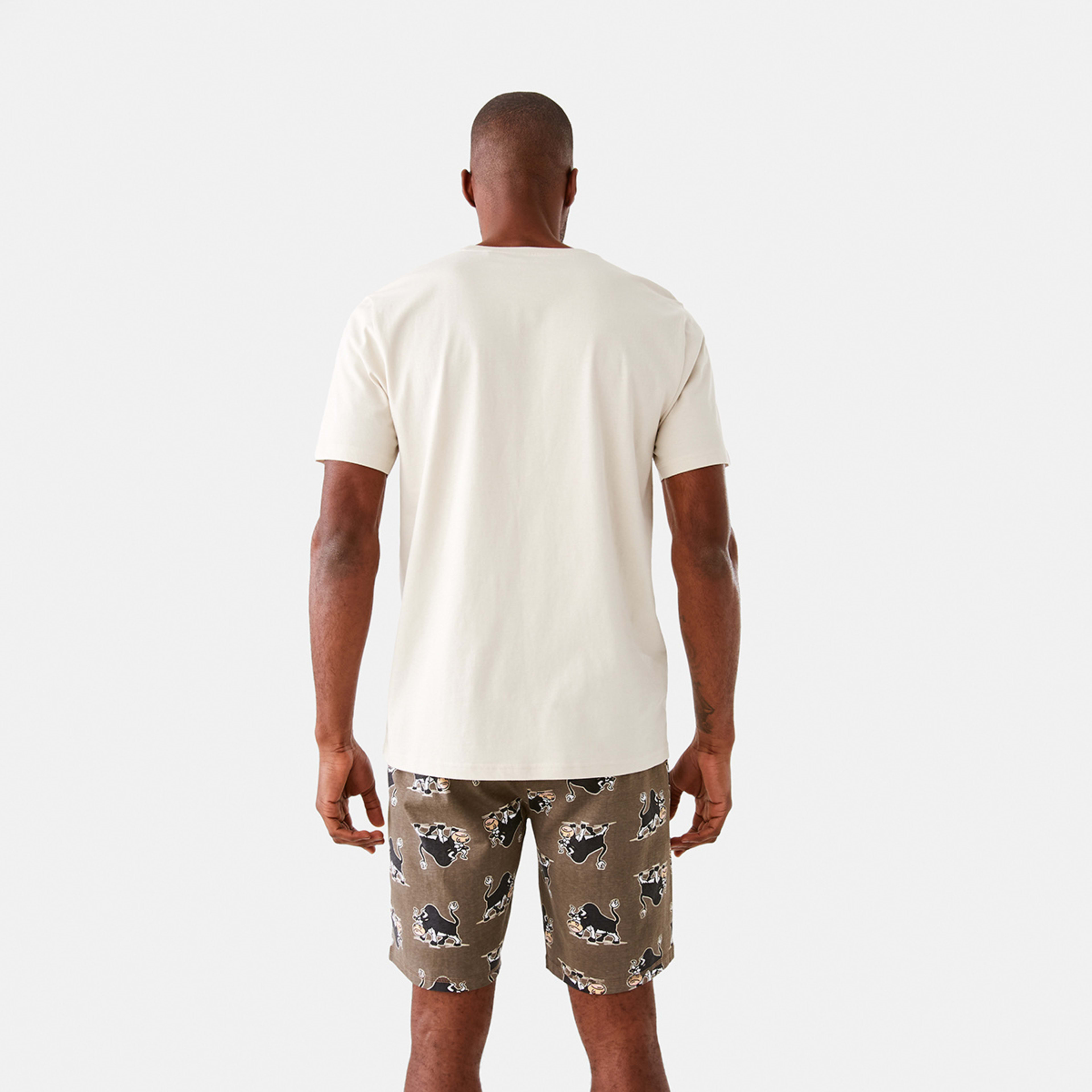 3 Short Sleeve Knit Short Pyjama Set In Themood, 3 of 8