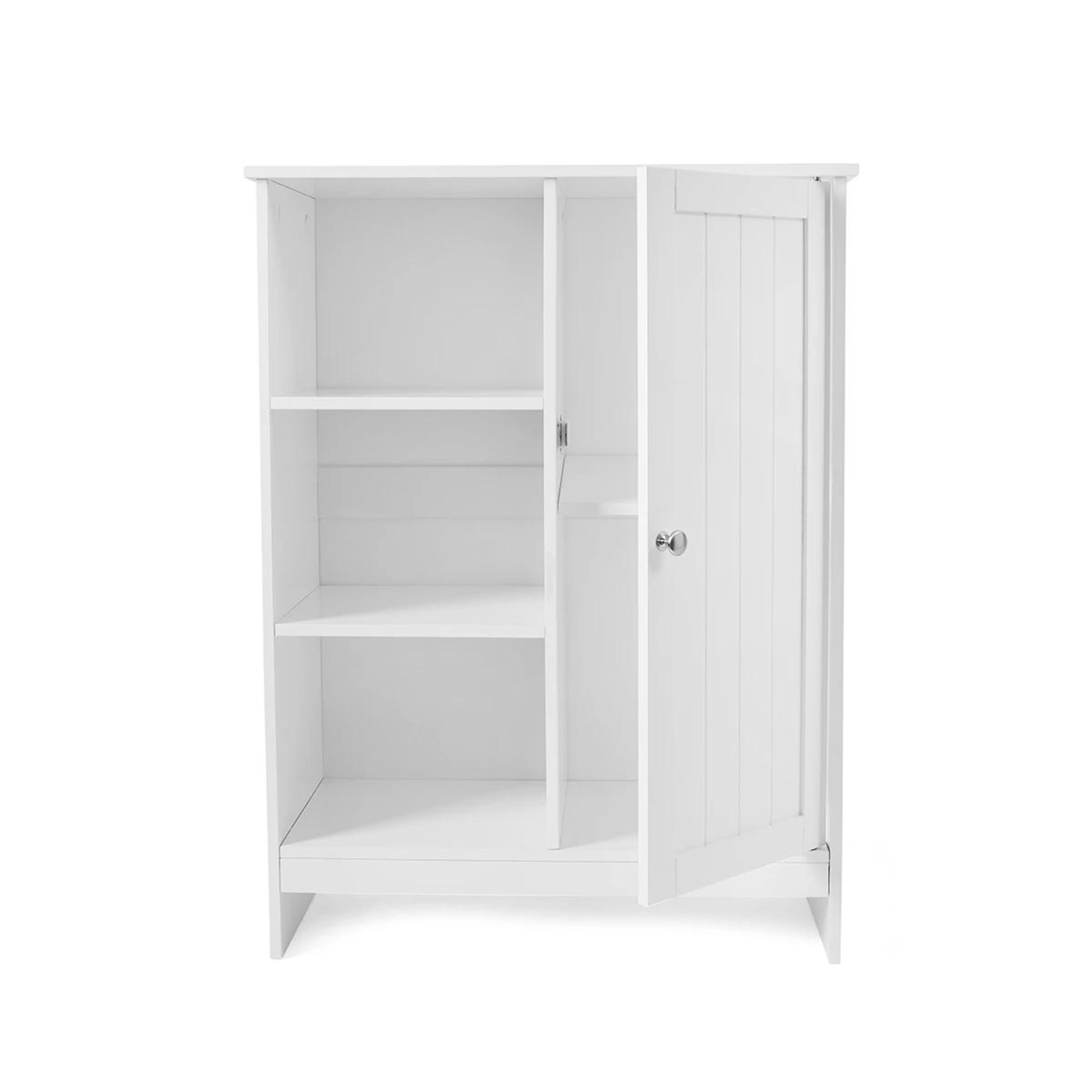 8 Panelled Cabinet with 3 Shelves - White, 8 of 8