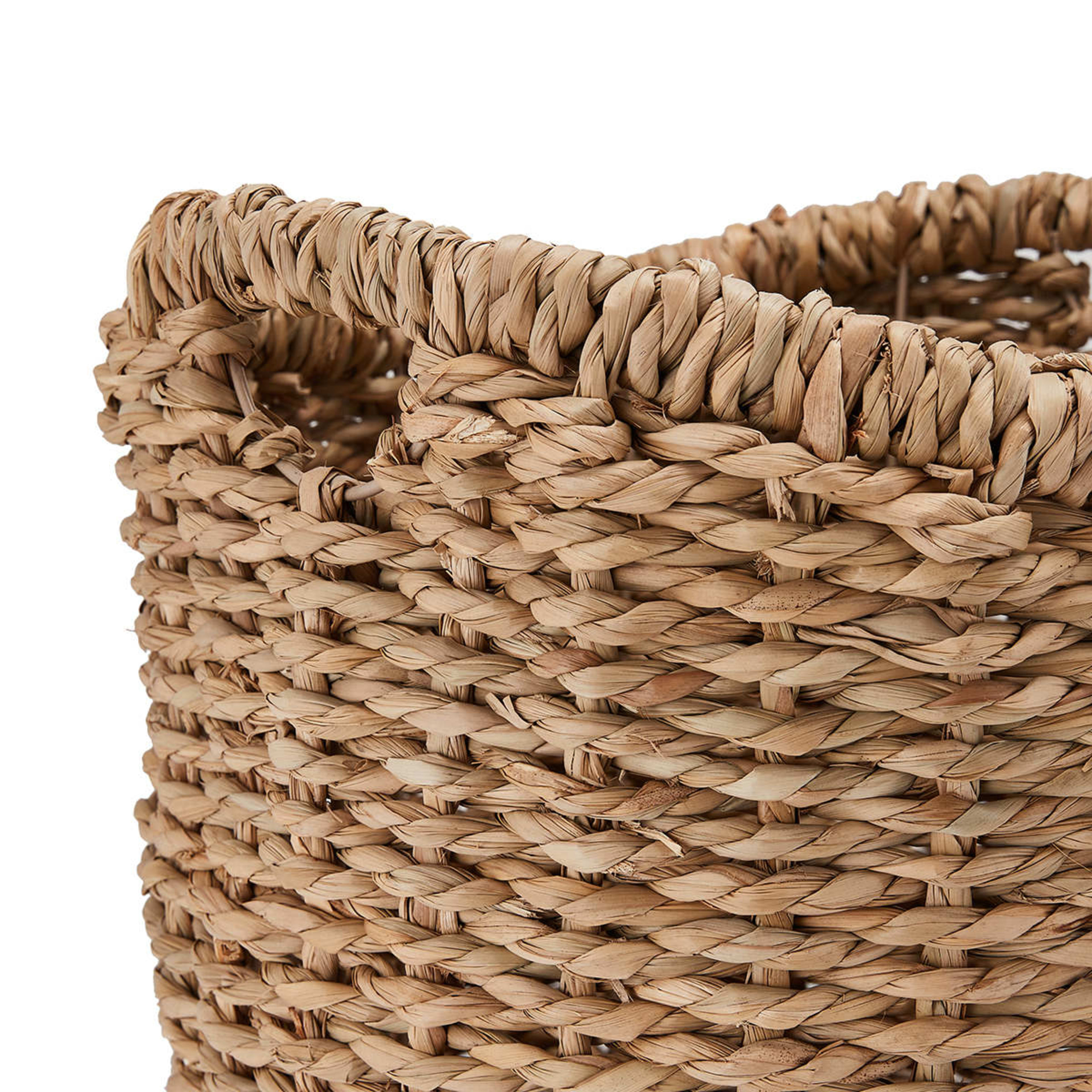 Round Chunky Weave Scoop Top Basket Kmart