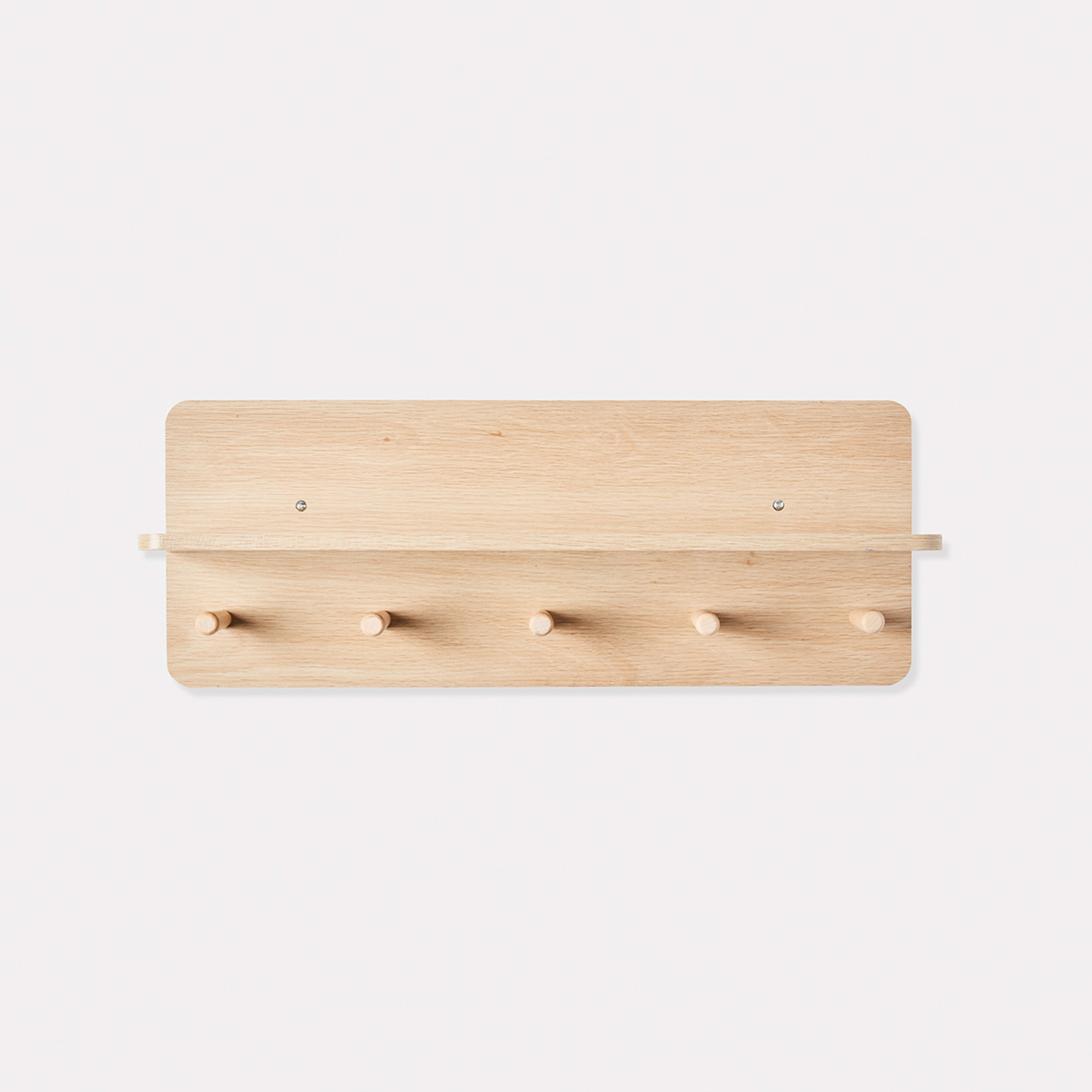 Oak Look Shelf with Hooks Kmart