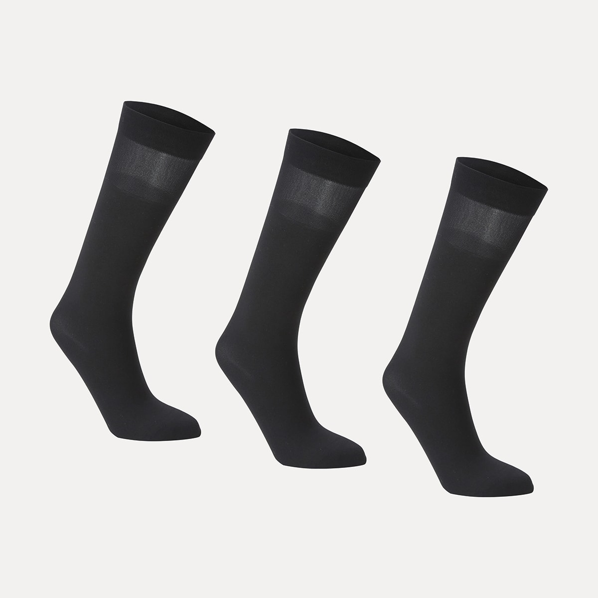 3 Pack Opaque Knee High Socks 50 Denier, Black Kmart