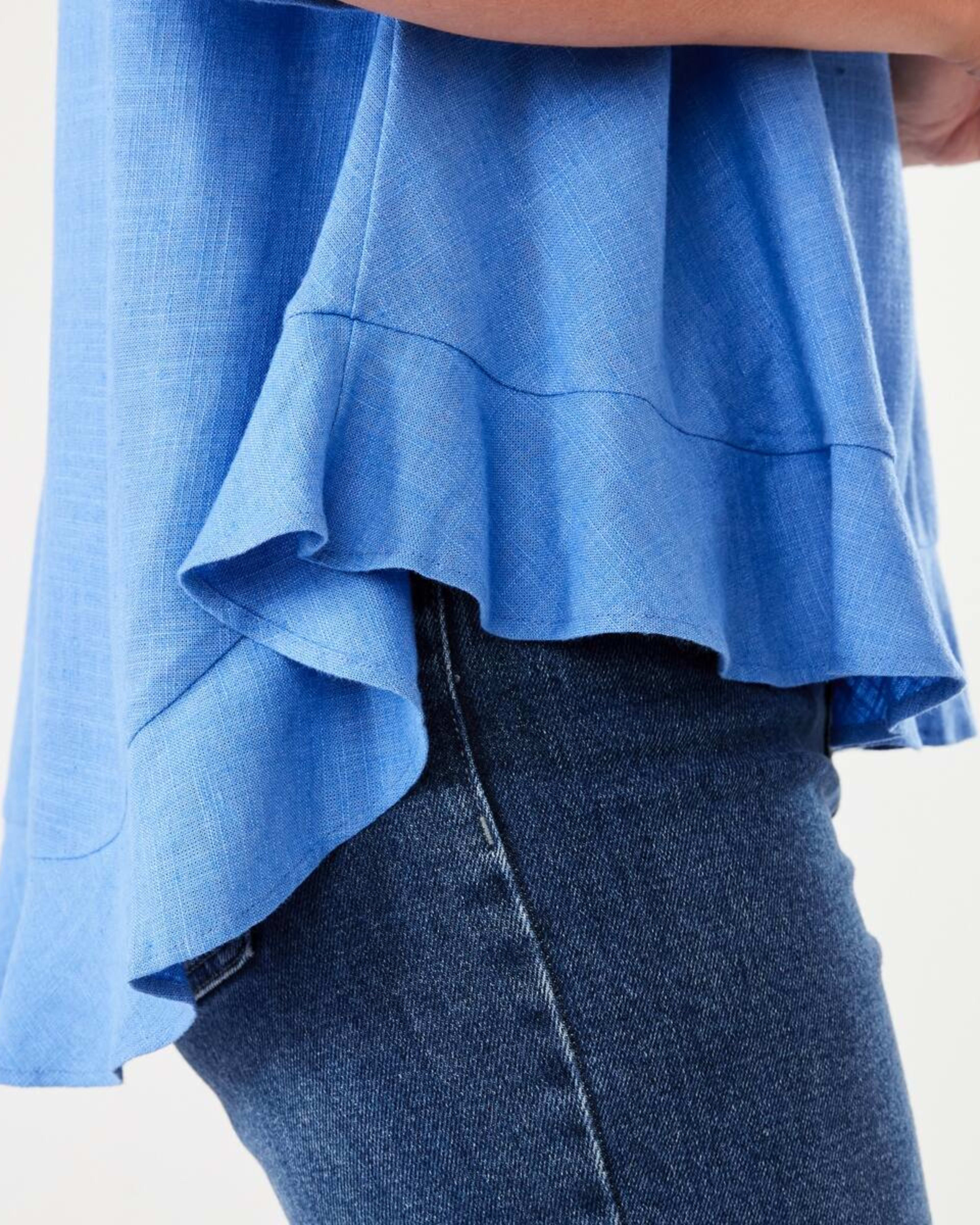 6 Short Sleeve Button Back Relaxed T-shirt BLUE MARINE, 6 of 7