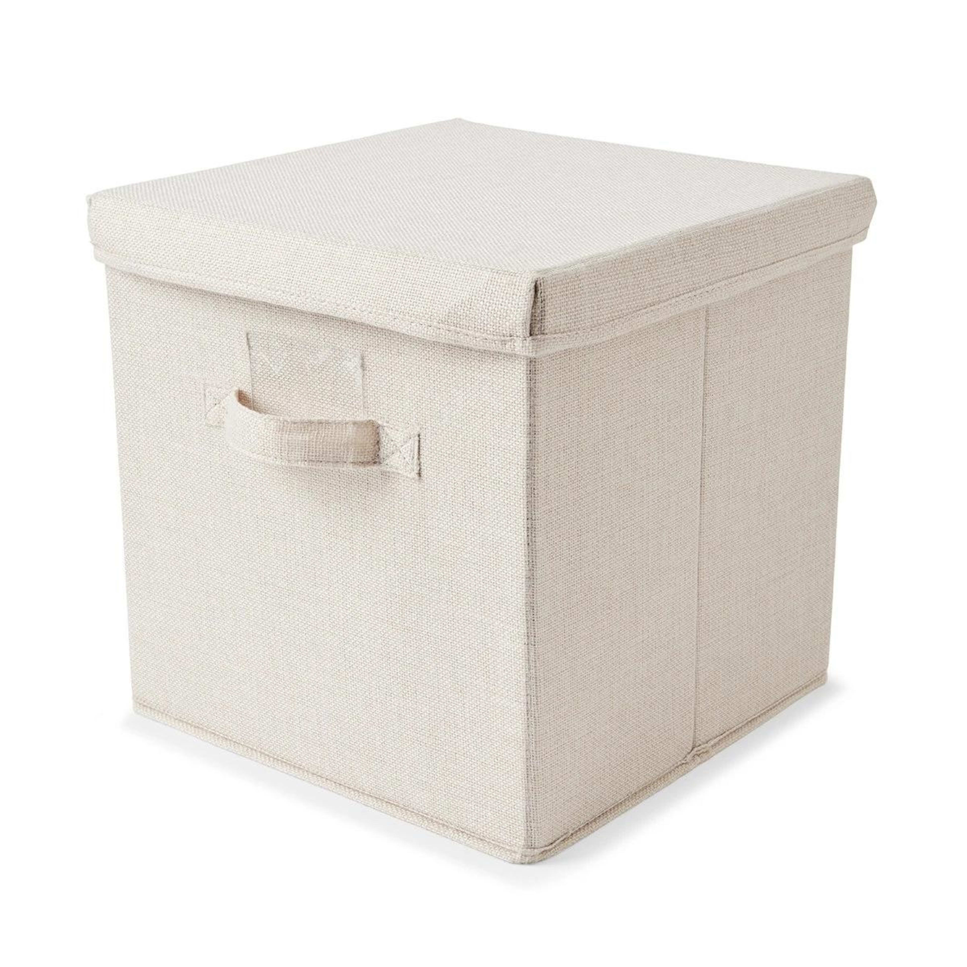 3 Linen Look Storage Box, 3 of 10