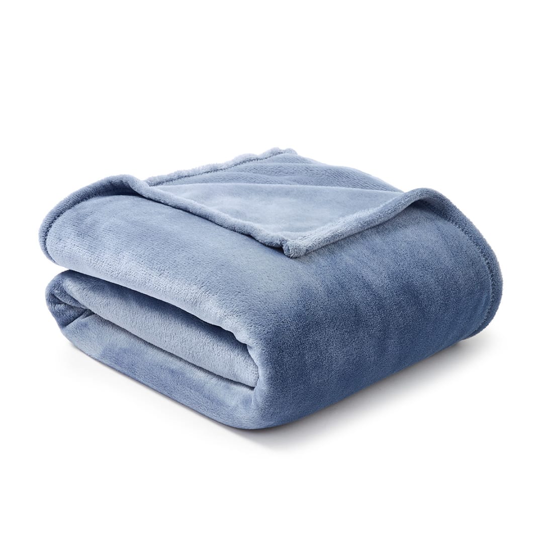 Soft Touch Blanket - Double/Queen Bed, Denim - Kmart