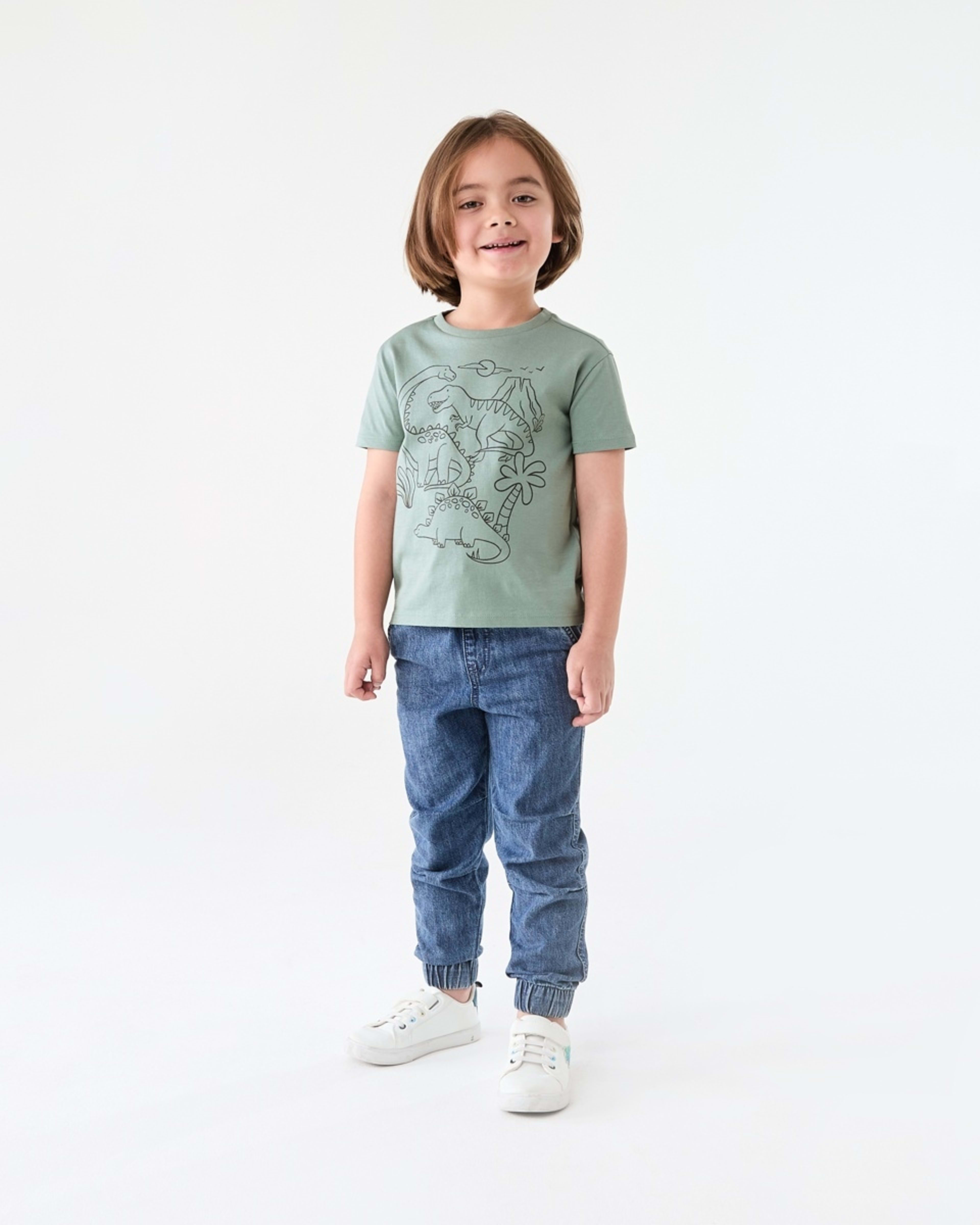 5 Chest Print T-shirt DINOTOPIA CHINOIS GREEN, 5 of 6