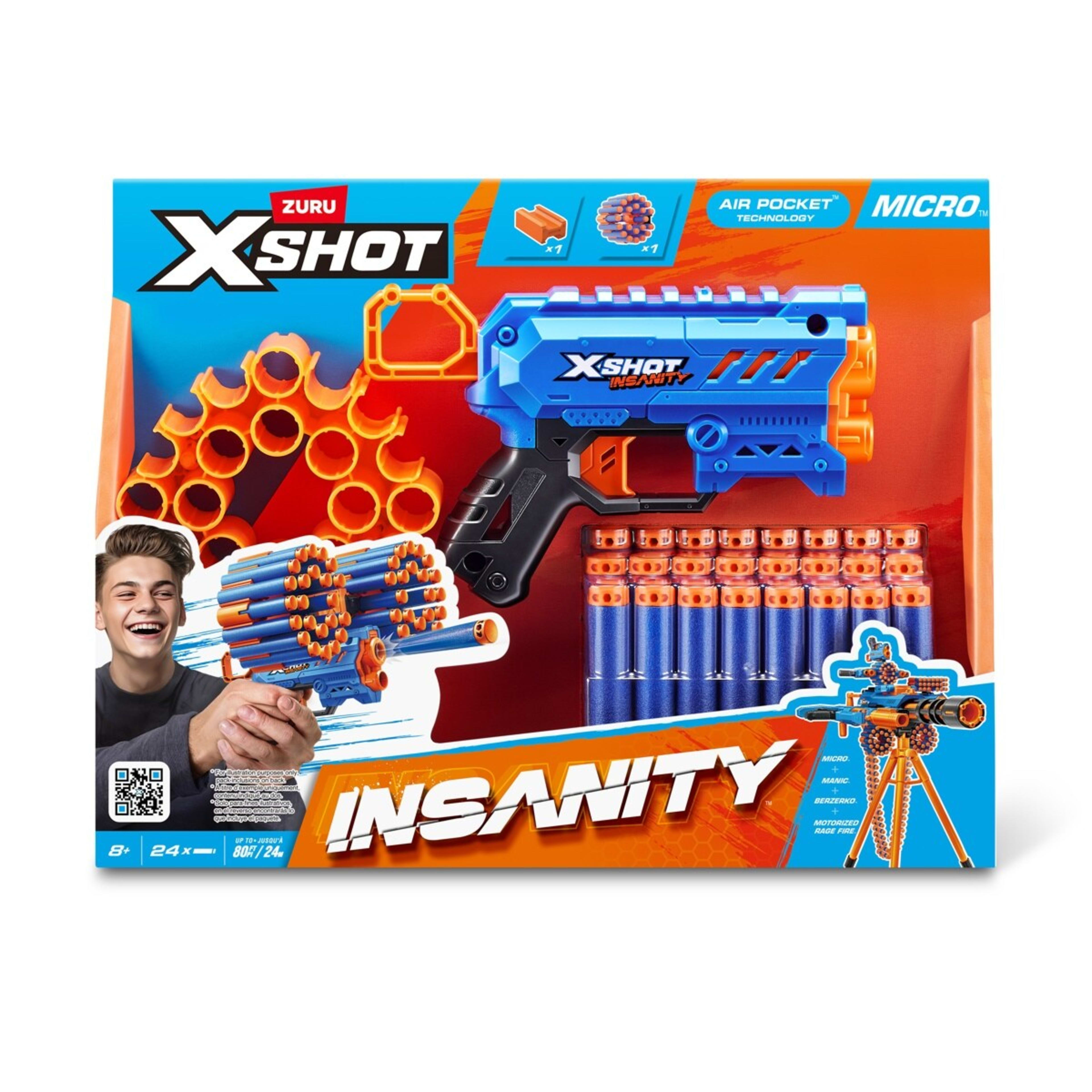 1 Zuru X-Shot Insanity Micro Blaster 24 Darts, 1 of 7
