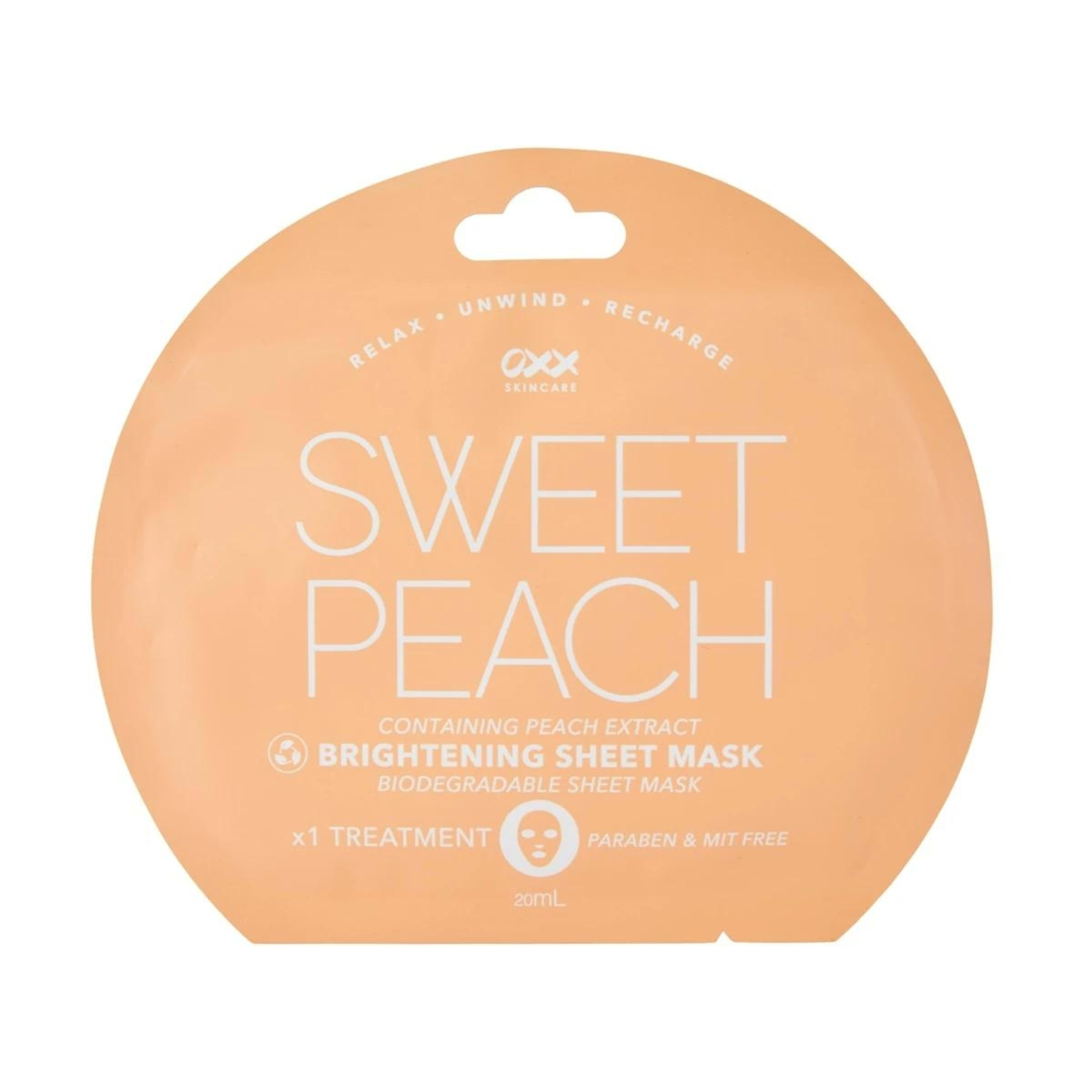 1 Brightening Sheet Mask - Sweet Peach Extract, 1 of 3