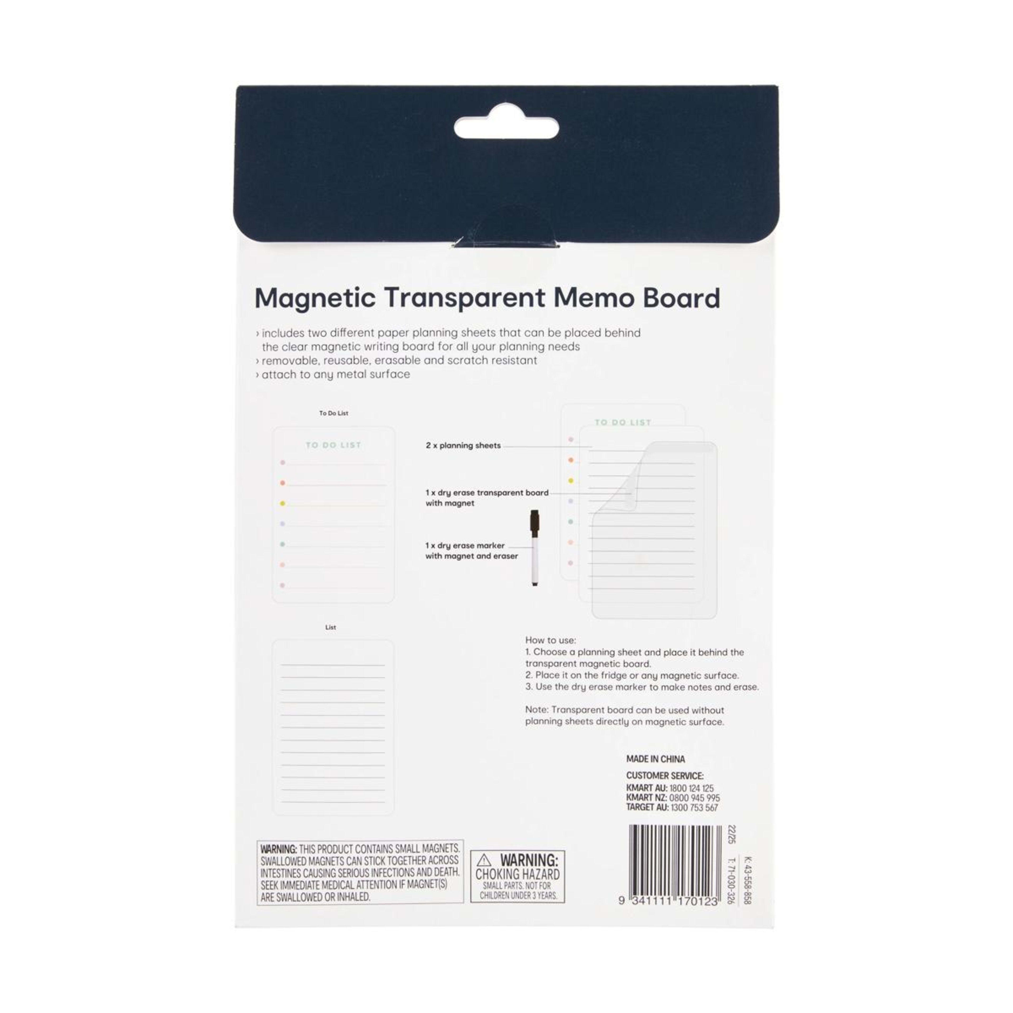 6 Magnetic Transparent Memo Board, 6 of 6