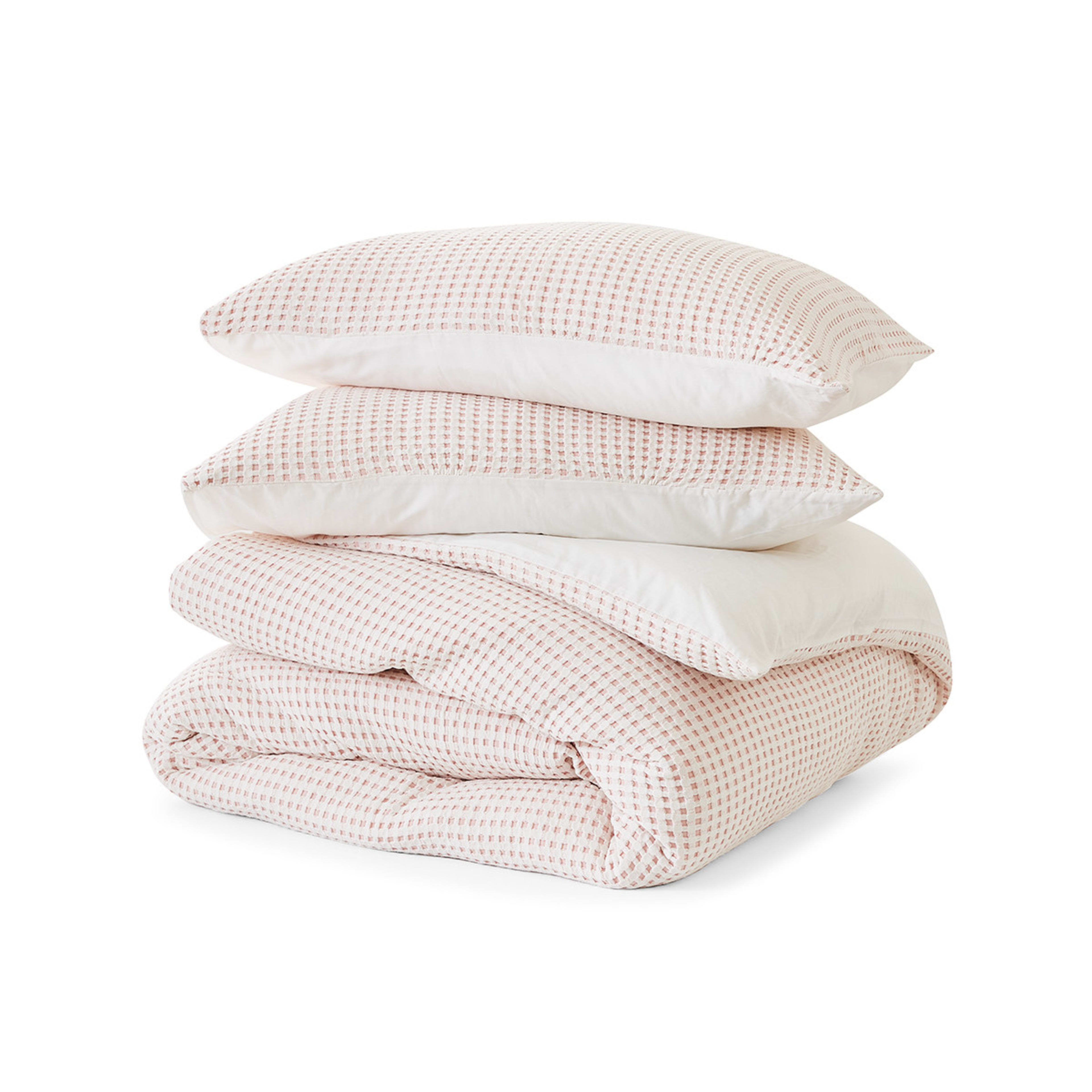 5 Dakota Cotton Quilt Cover Set - Super King Bed, Pink, 5 of 6