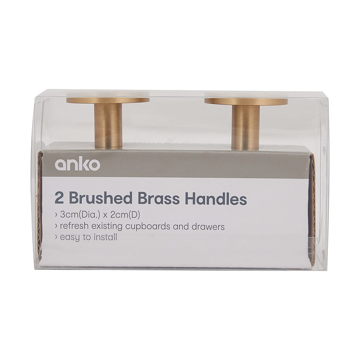 2 Pack Brushed Brass Handles Kmart
