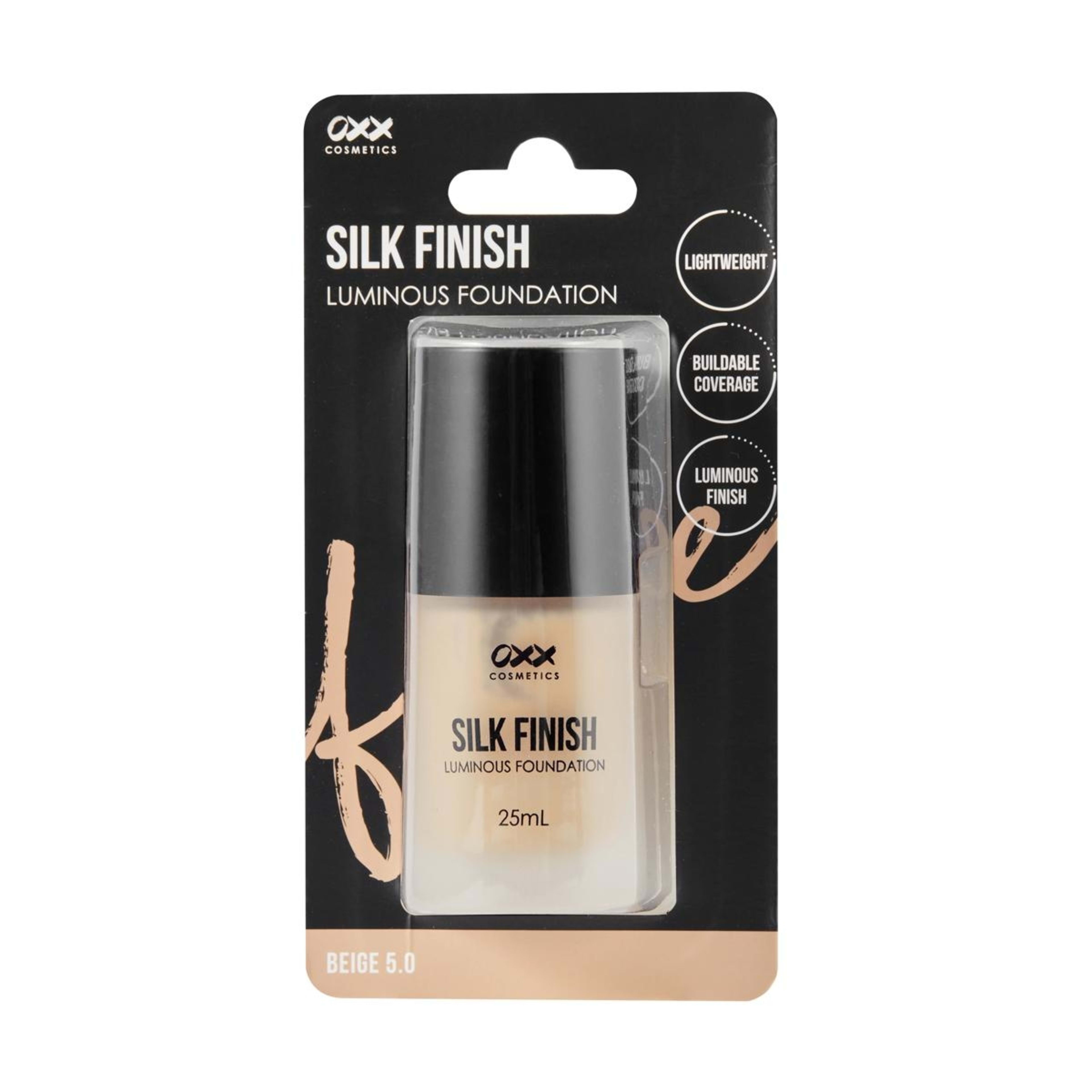 1 OXX Cosmetics Silk Finish Luminous Foundation - Beige 5.0