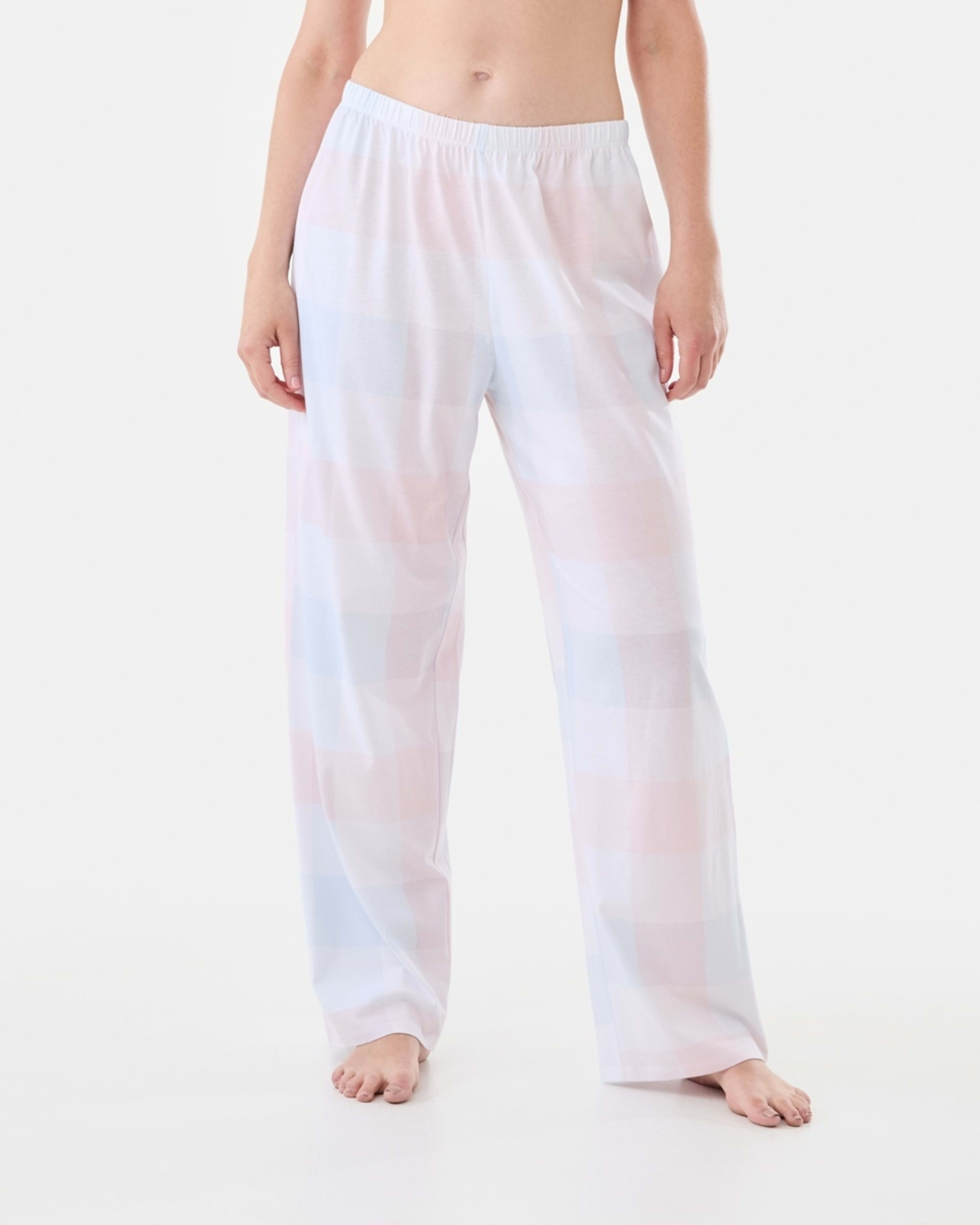 1 Printed Knit Pants Chk Blu Pk, 1 of 5
