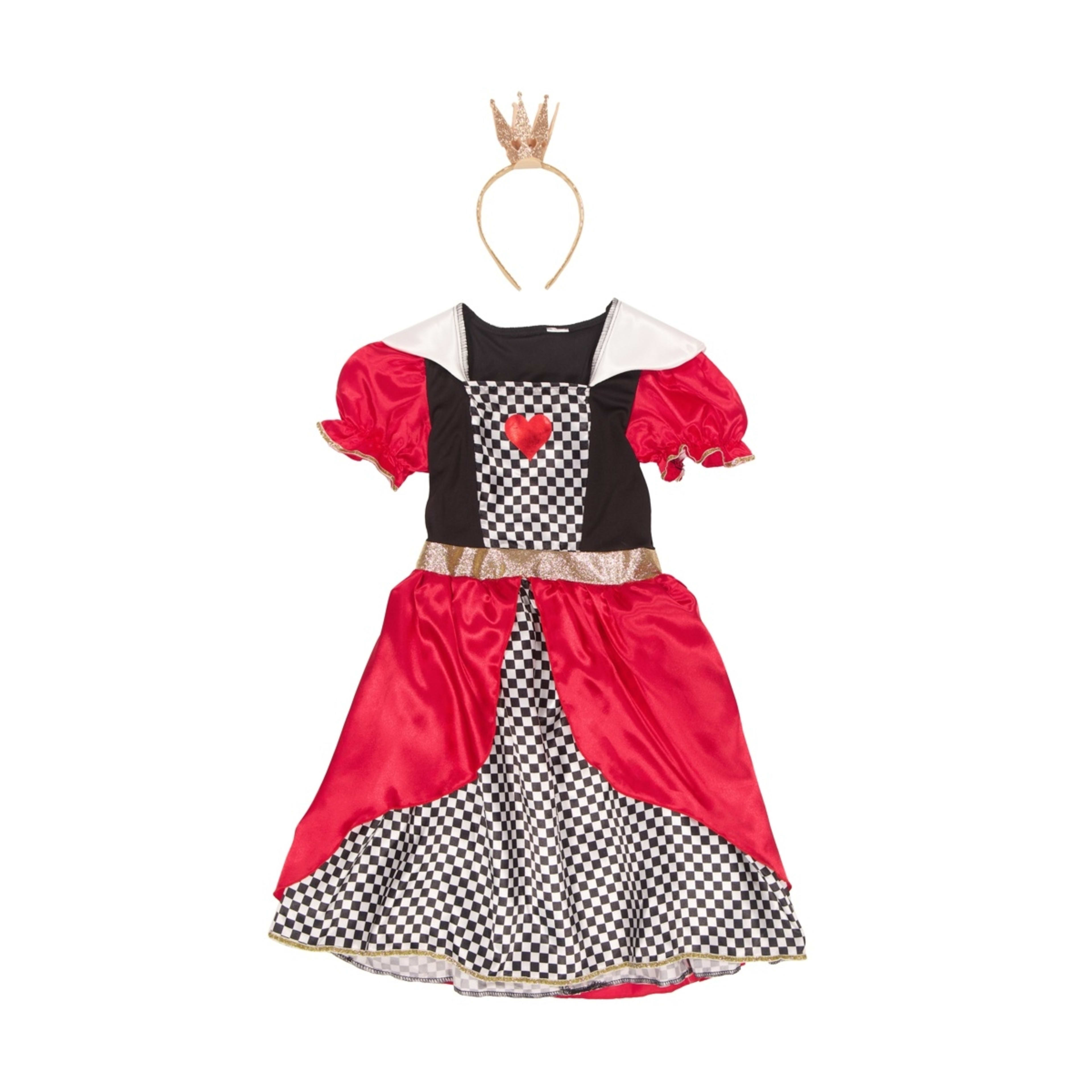1 Queen of Hearts Costume - Ages 6-8